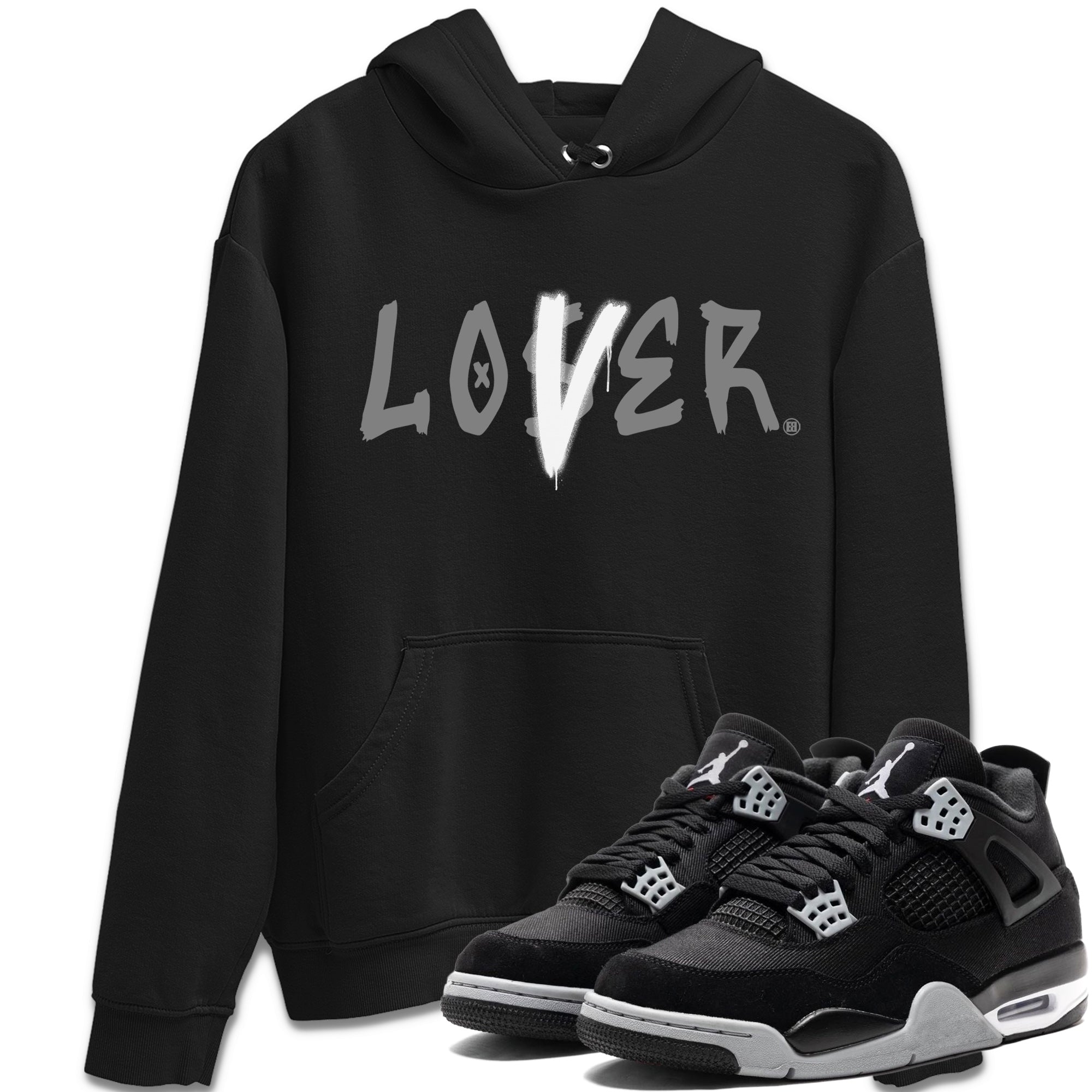 Jordan 4 Black Canvas Shirt To Match Jordans Loser Lover Sneaker Tees Jordan 4 Black Canvas Drip Gear Zone Sneaker Matching Clothing Unisex Shirts