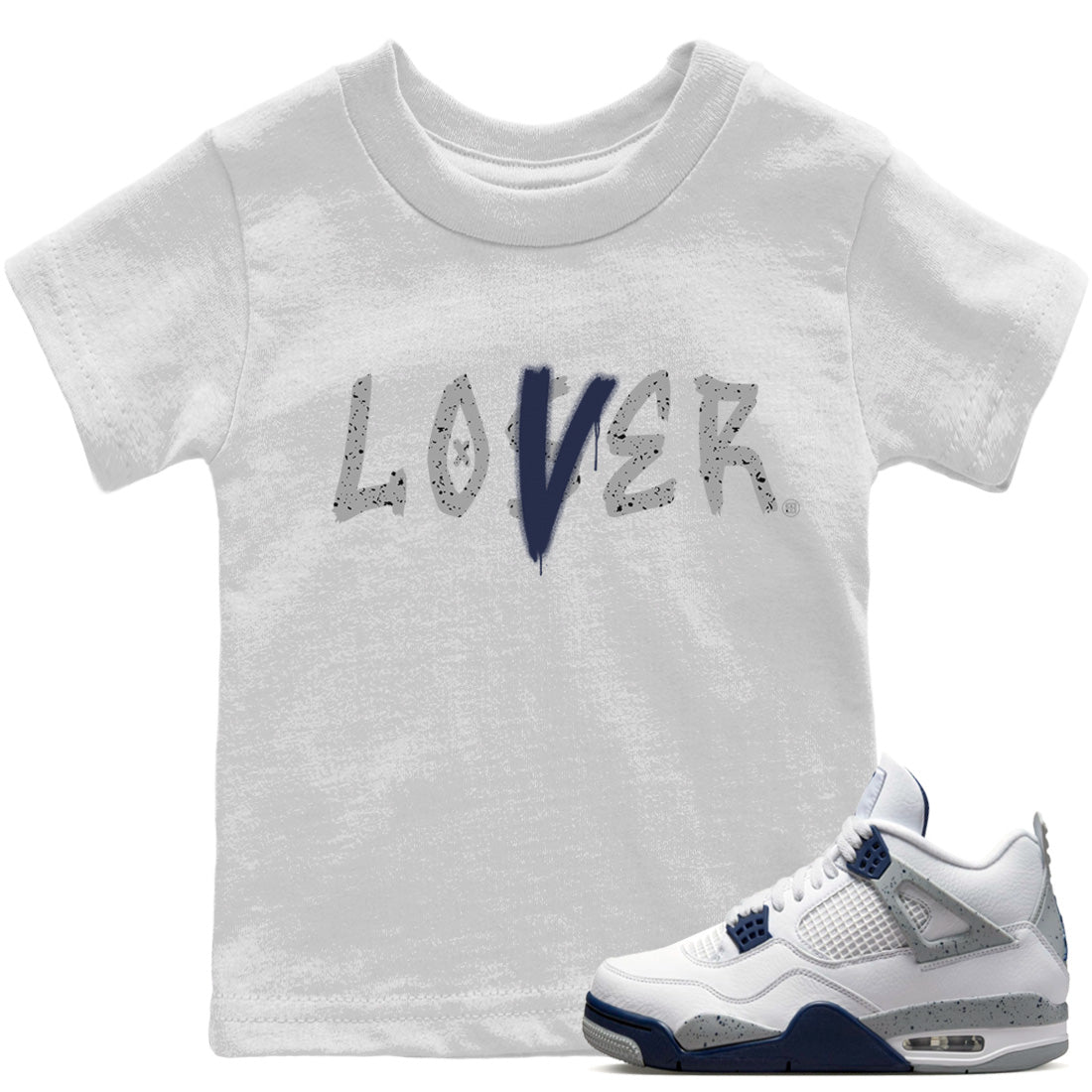 Jordan 4 Midnight Navy Sneaker Matching T-Shirt Loser Lover Sneaker Tees Jordan 4 Midnight Navy Sneaker Release Tees Kids Shirts