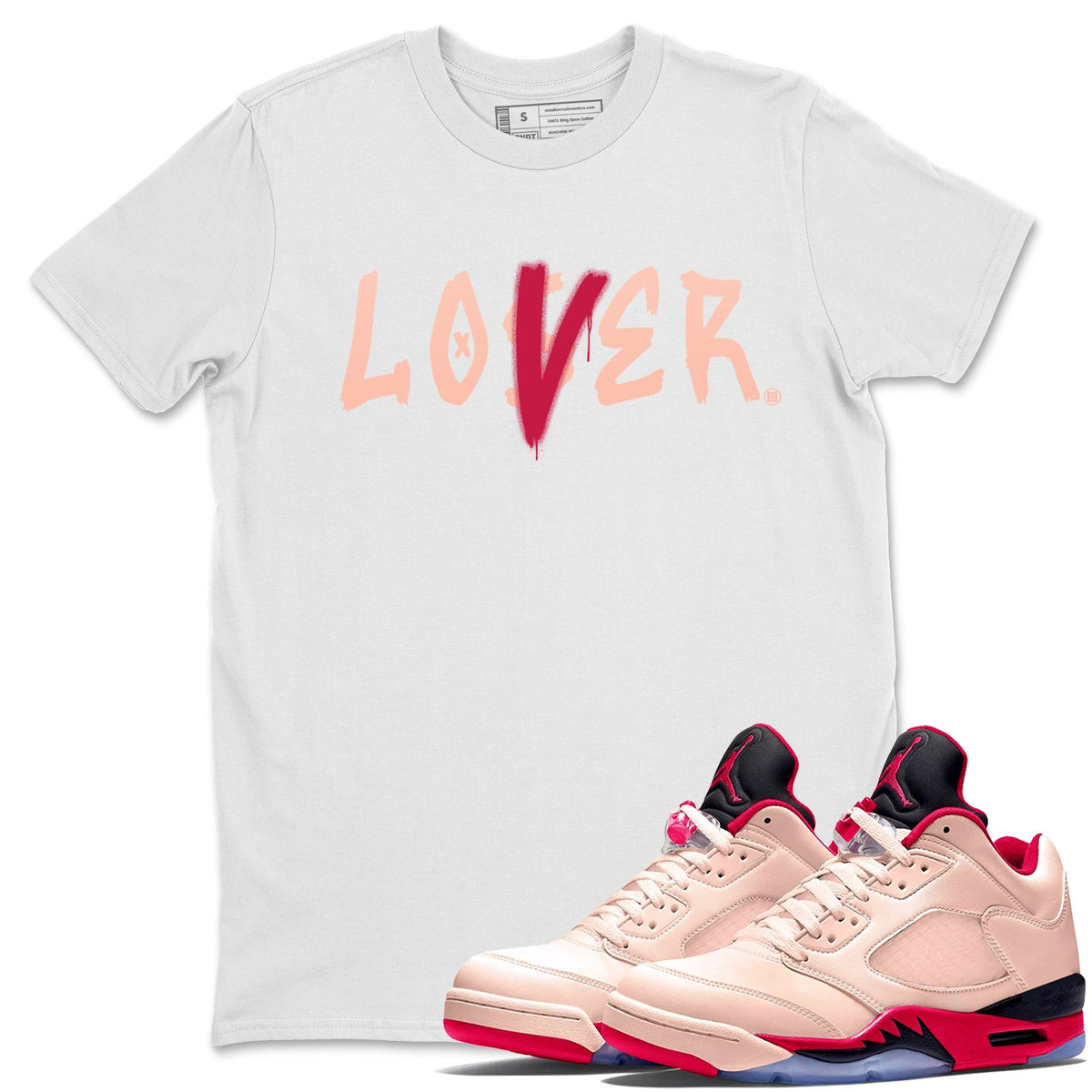 Jordan 5 Girls That Hoop Sneaker Matching T-Shirt Loser Lover Sneaker Tees Jordan 5 Girls That Hoop Sneaker Release Tees Crew Neck Tees