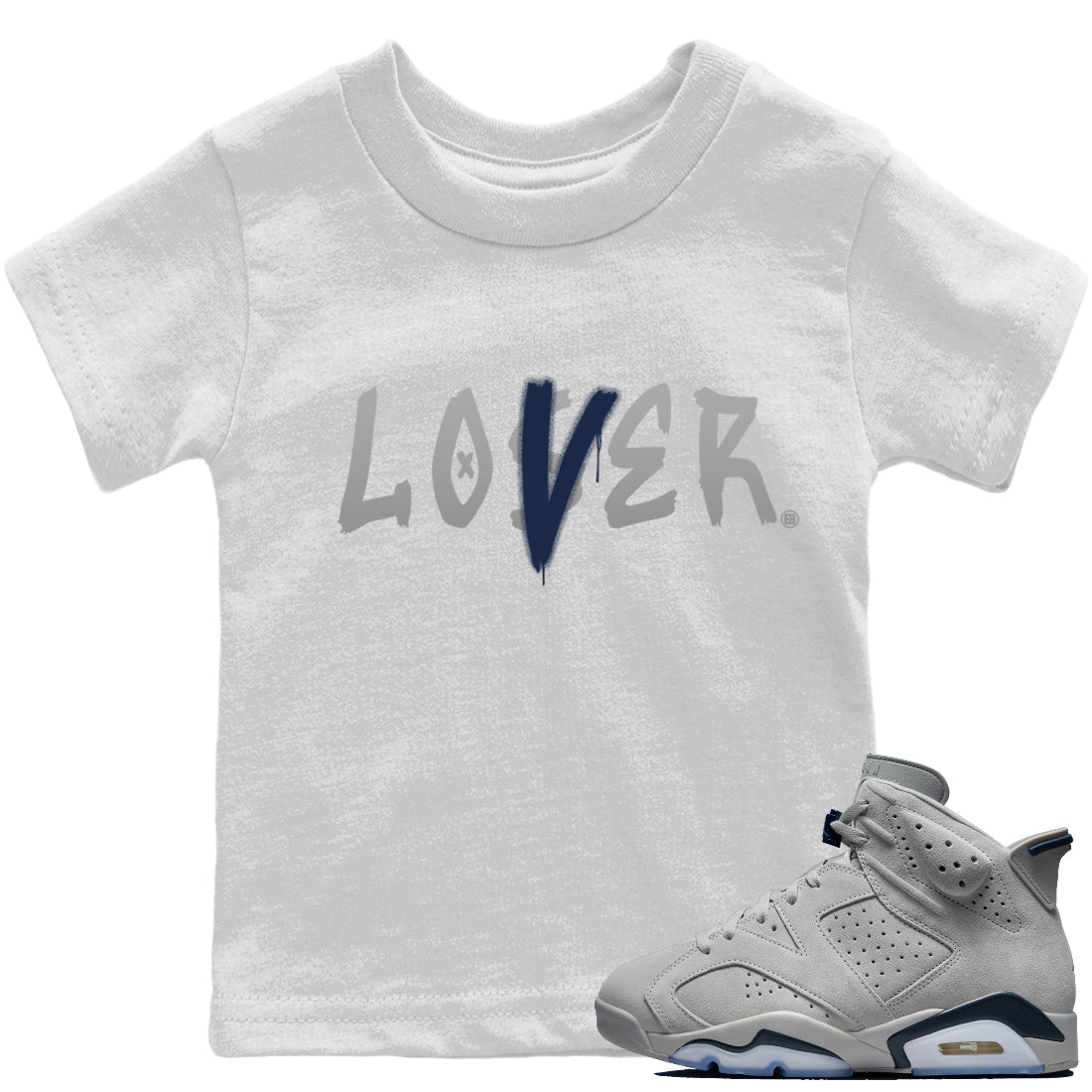 Jordan 6 Georgetown Sneaker Matching T-Shirt Loser Lover Sneaker Tees Jordan 6 Georgetown Sneaker Release Tees Kids Shirts