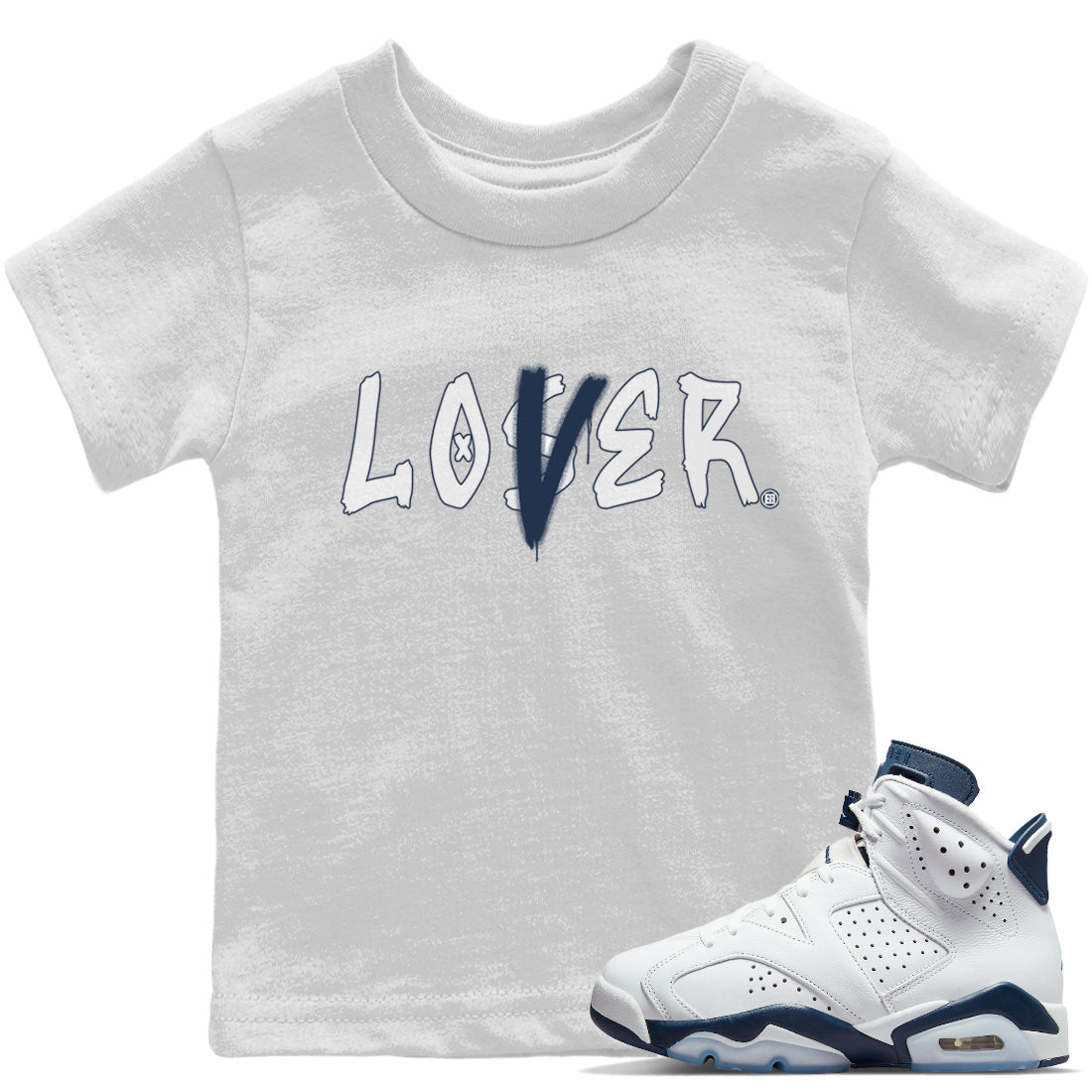 Jordan 6 Midnight Navy Sneaker Matching T-Shirt Loser Lover Sneaker Tees Jordan 6 Midnight Navy Sneaker Release Tees Kids Shirts
