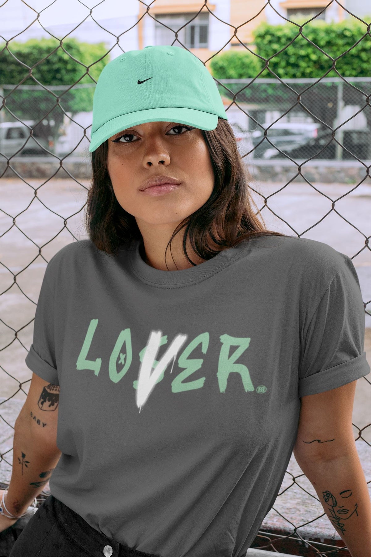 Jordan 6 Mint Foam Sneaker Matching T-Shirt Loser Lover Sneaker Tees Jordan 6 Mint Foam Sneaker Release Tees Crew Neck Tees