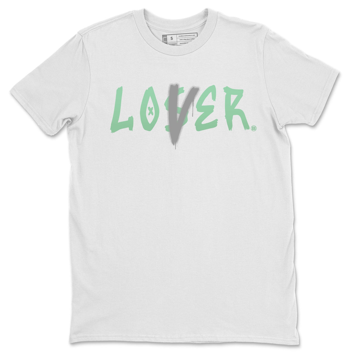 Jordan 6 Mint Foam Sneaker Matching T-Shirt Loser Lover Sneaker Tees Jordan 6 Mint Foam Sneaker Release Tees Crew Neck Tees