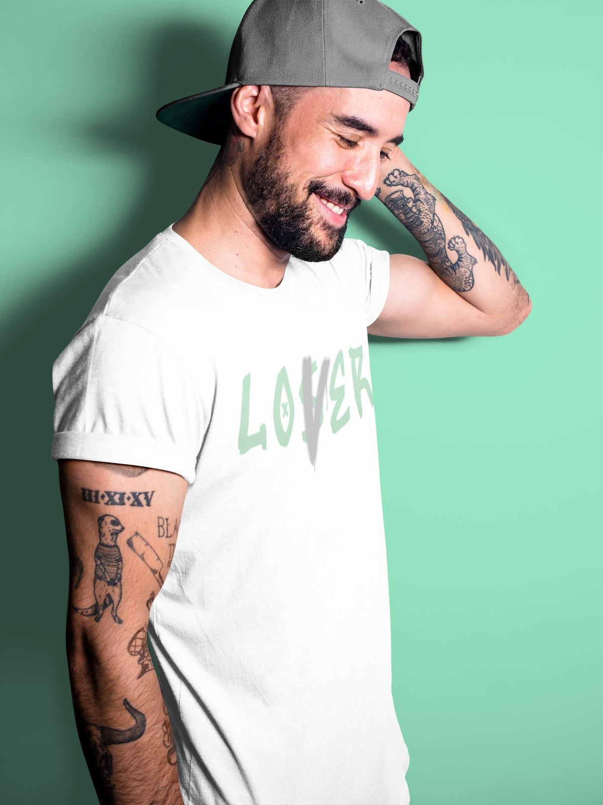 Jordan 6 Mint Foam Sneaker Matching T-Shirt Loser Lover Sneaker Tees Jordan 6 Mint Foam Sneaker Release Tees Crew Neck Tees