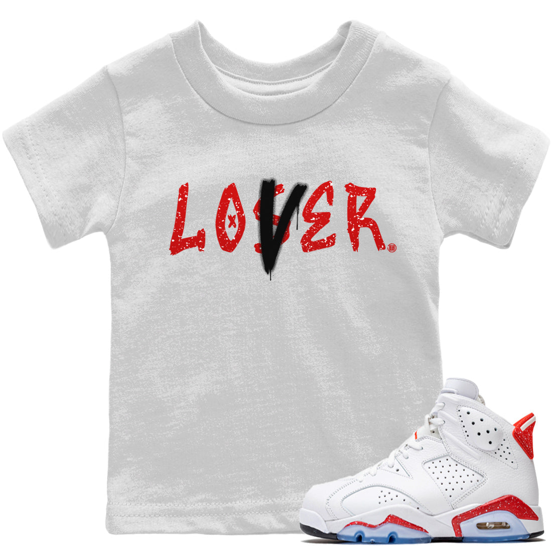 Jordan 6 Red Velvet Cookies Shirt To Match Jordans Loser Lover Sneaker Tees Jordan 6 Red Velvet Cookies Drip Gear Zone Sneaker Matching Clothing Kids Shirts