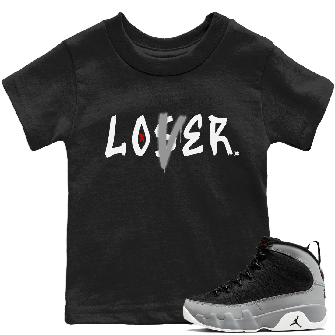 Jordan 9 Particle Grey Shirt To Match Jordans Loser Lover Sneaker Tees Jordan 9 Particle Grey Drip Gear Zone Sneaker Matching Clothing Kids Shirts
