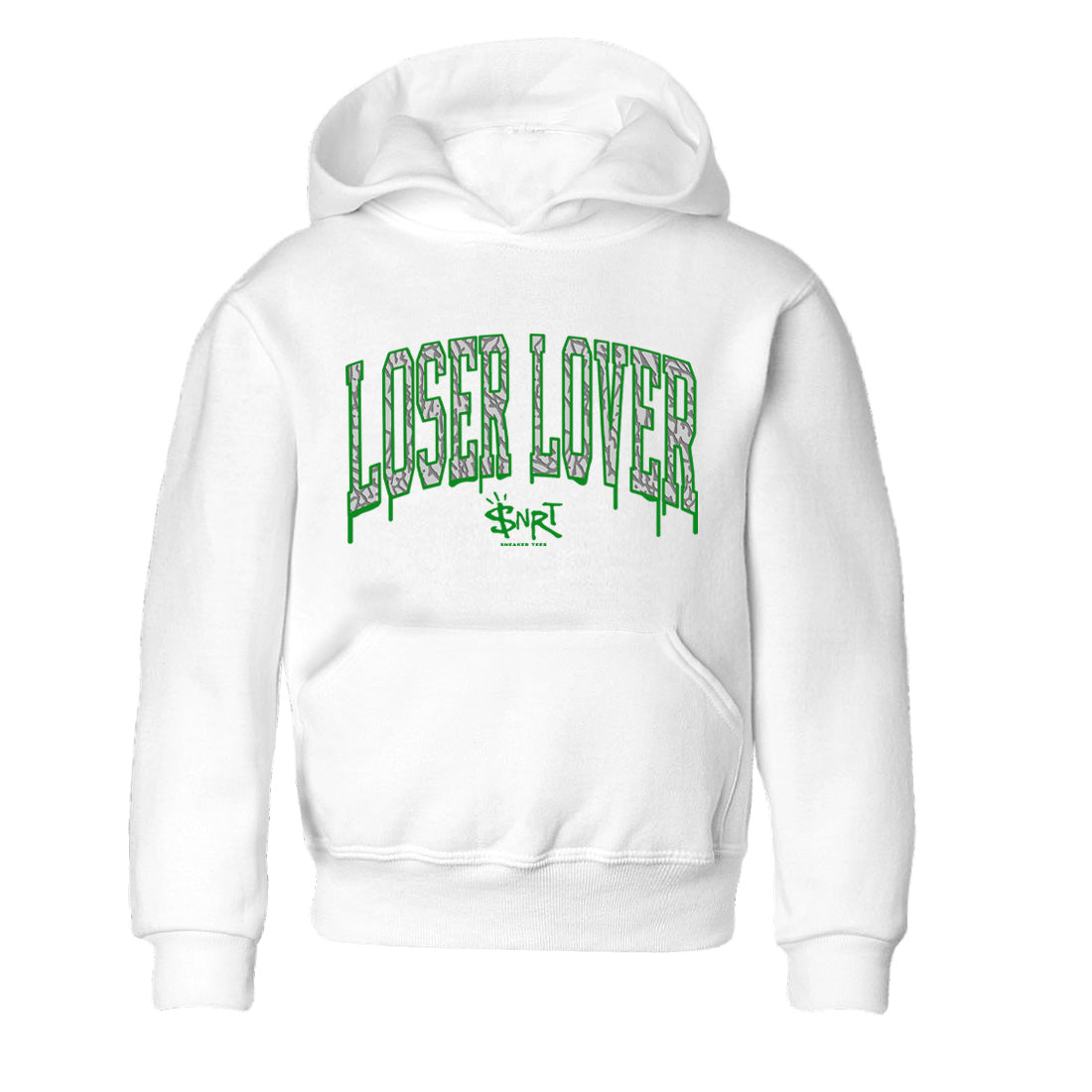 Air Jordan 3 Lucky Green Sneaker Tees Drip Gear Zone Loser Lover Letter Sneaker Tees Air Jordan 3 WMNS Lucky Green Shirt Kids Shirts White 2