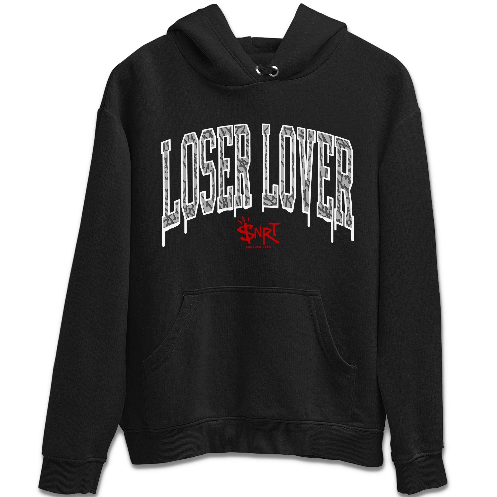 Air Jordan 3 White Cement Sneaker Tees Drip Gear Zone Loser Lover Letter Sneaker Tees Air Jordan 3 Retro White Cement Shirt Unisex Shirts Black 2