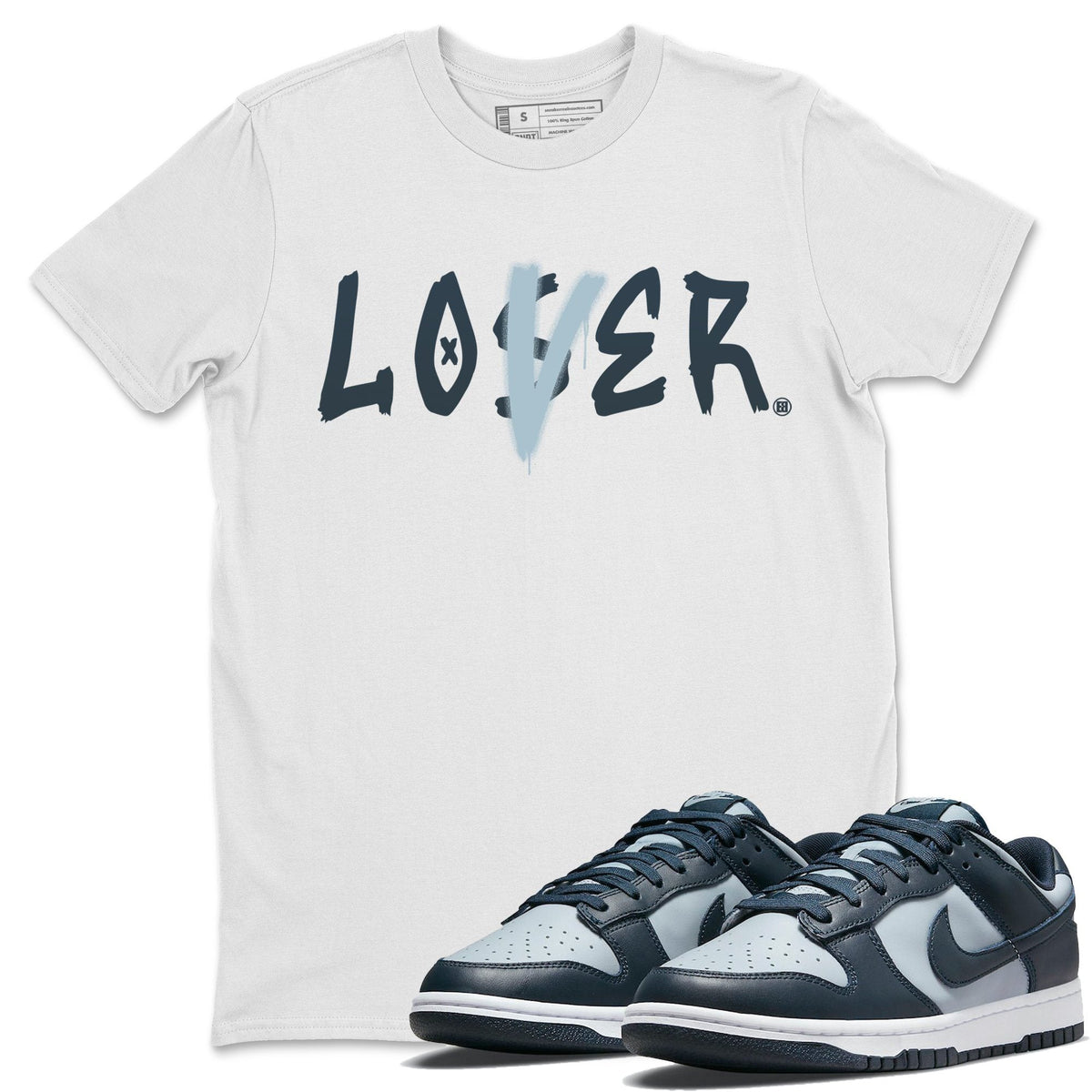 Dunk championship Grey Sneaker Match Tees Loser Lover Sneaker Tees Dunk championship Grey Jordan to match sneaker T-Shirt Crew Neck Shirts