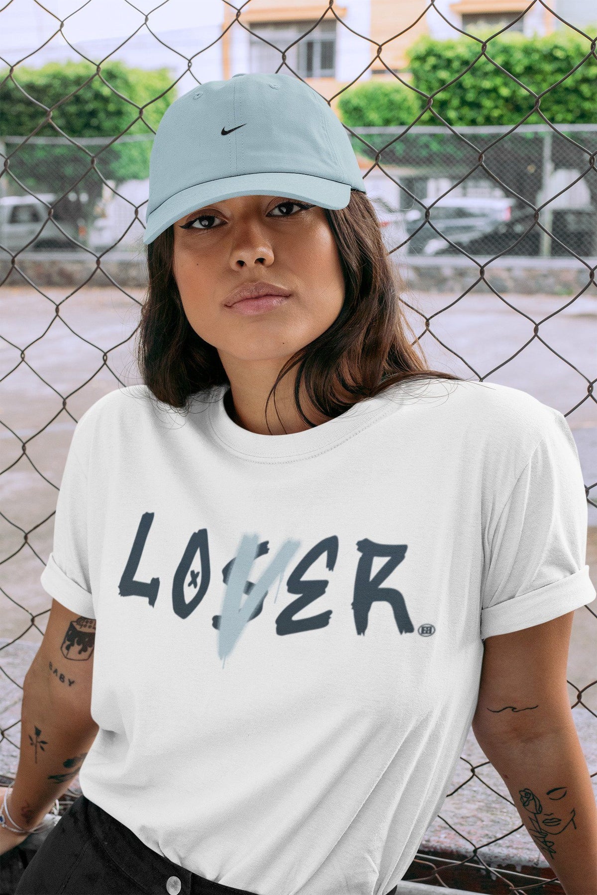 Dunk championship Grey Sneaker Match Tees Loser Lover Sneaker Tees Dunk championship Grey Jordan to match sneaker T-Shirt Crew Neck Shirts