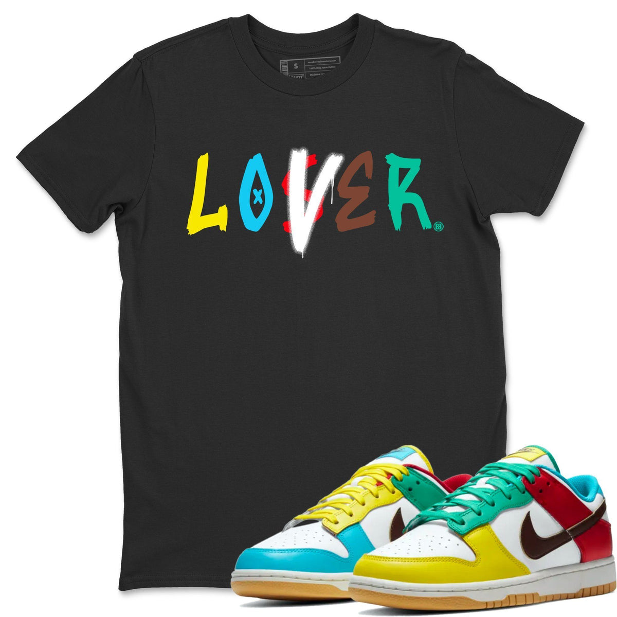 Dunk Free 99 White Sneaker Match Tees Loser Lover Sneaker Tees Dunk Free 99 White Jordan to match sneaker T-Shirt Crew Neck Shirts