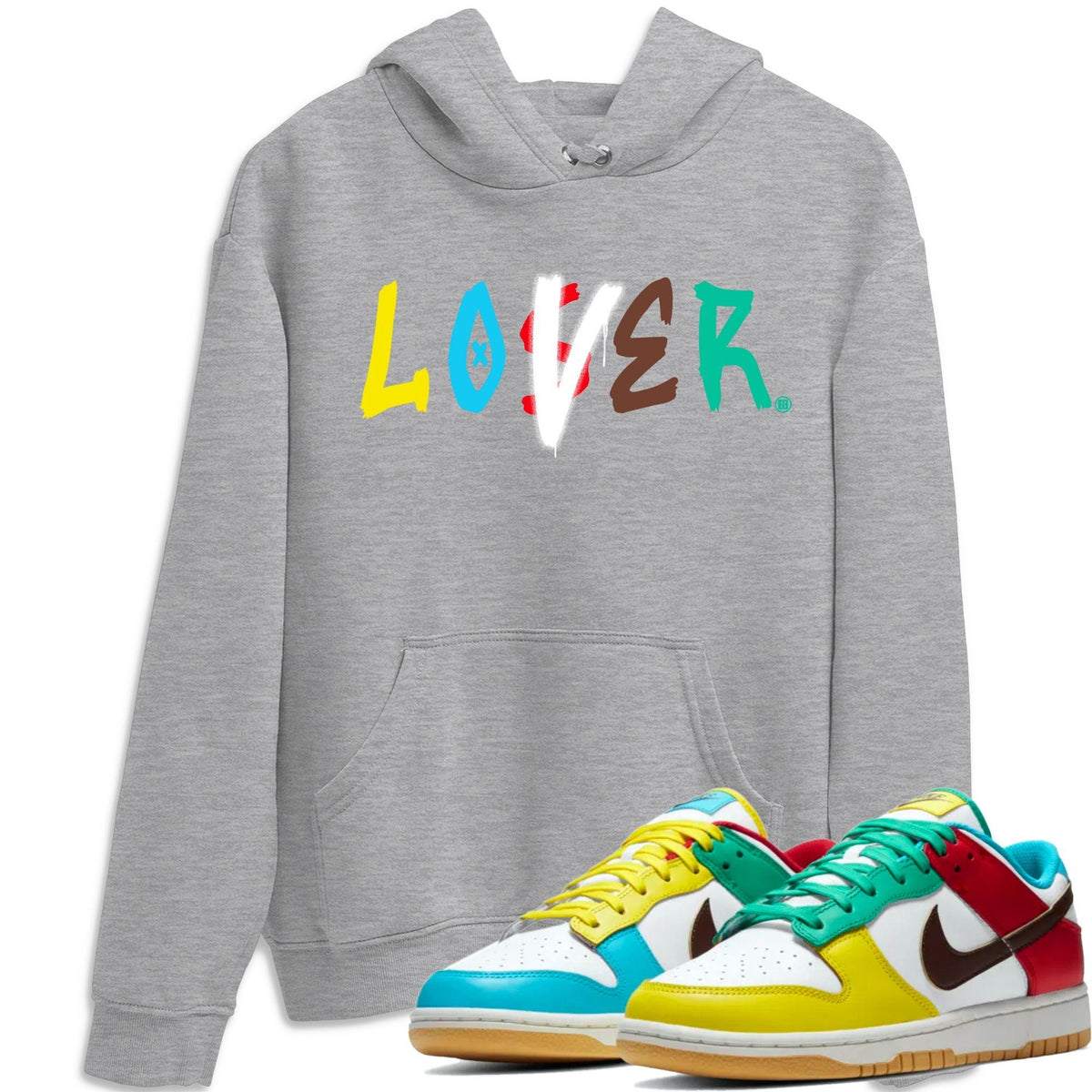 Dunk Free 99 White Sneaker Match Tees Loser Lover Sneaker Tees Dunk Free 99 White Jordan to match sneaker T-Shirt Crew Neck Shirts