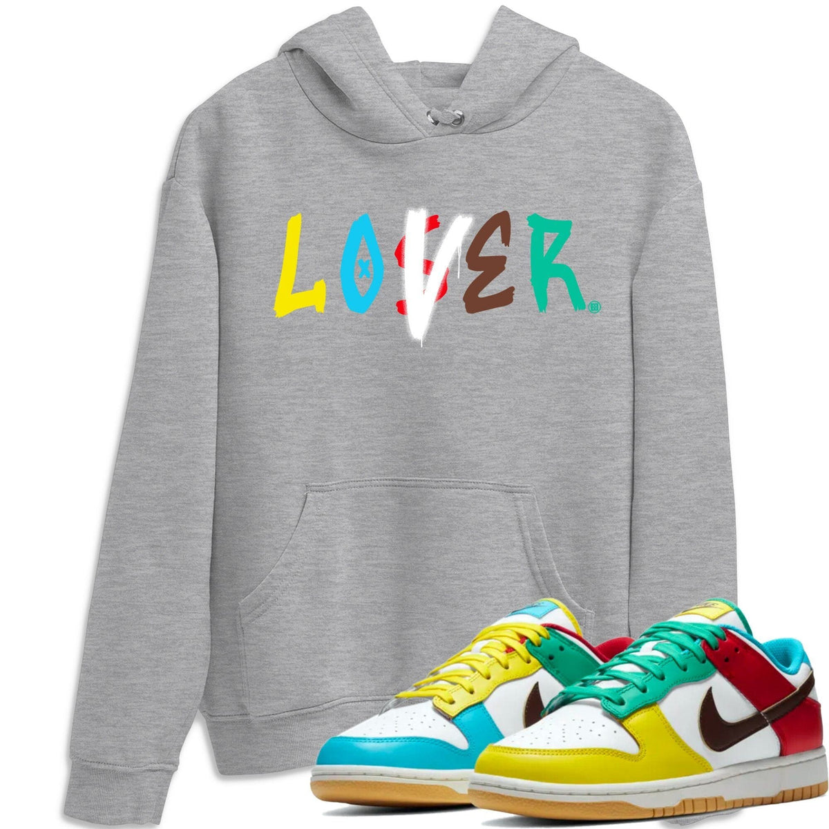 Dunk Free 99 White Sneaker Match Tees Loser Lover Sneaker Tees Dunk Free 99 White Jordan to match sneaker T-Shirt Crew Neck Shirts