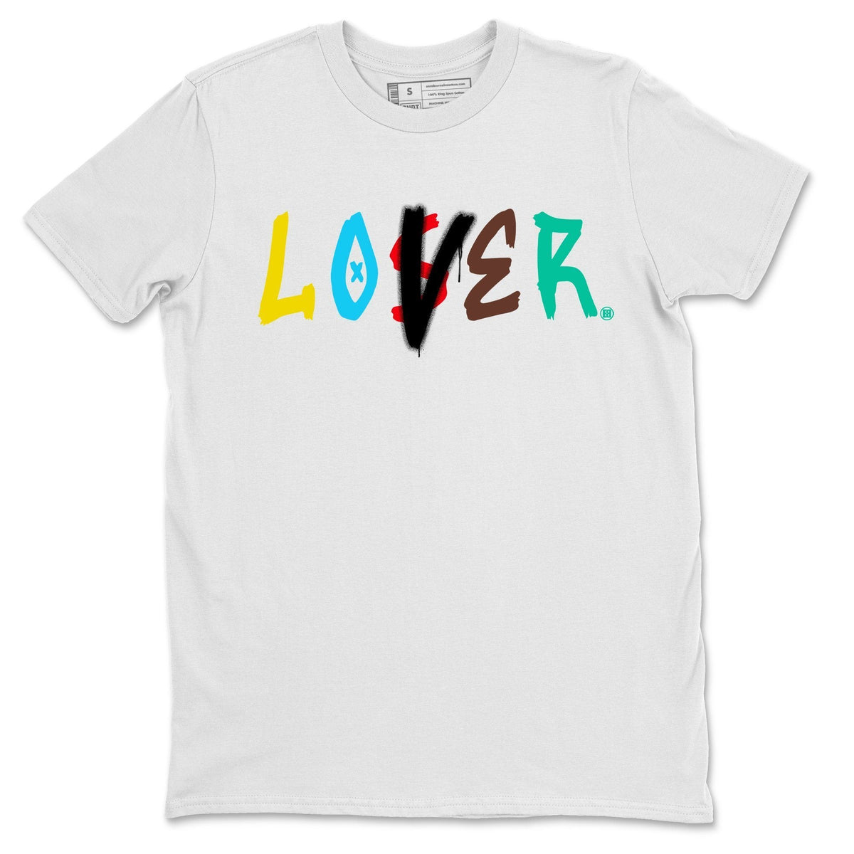 Dunk Free 99 White Sneaker Match Tees Loser Lover Sneaker Tees Dunk Free 99 White Jordan to match sneaker T-Shirt Crew Neck Shirts