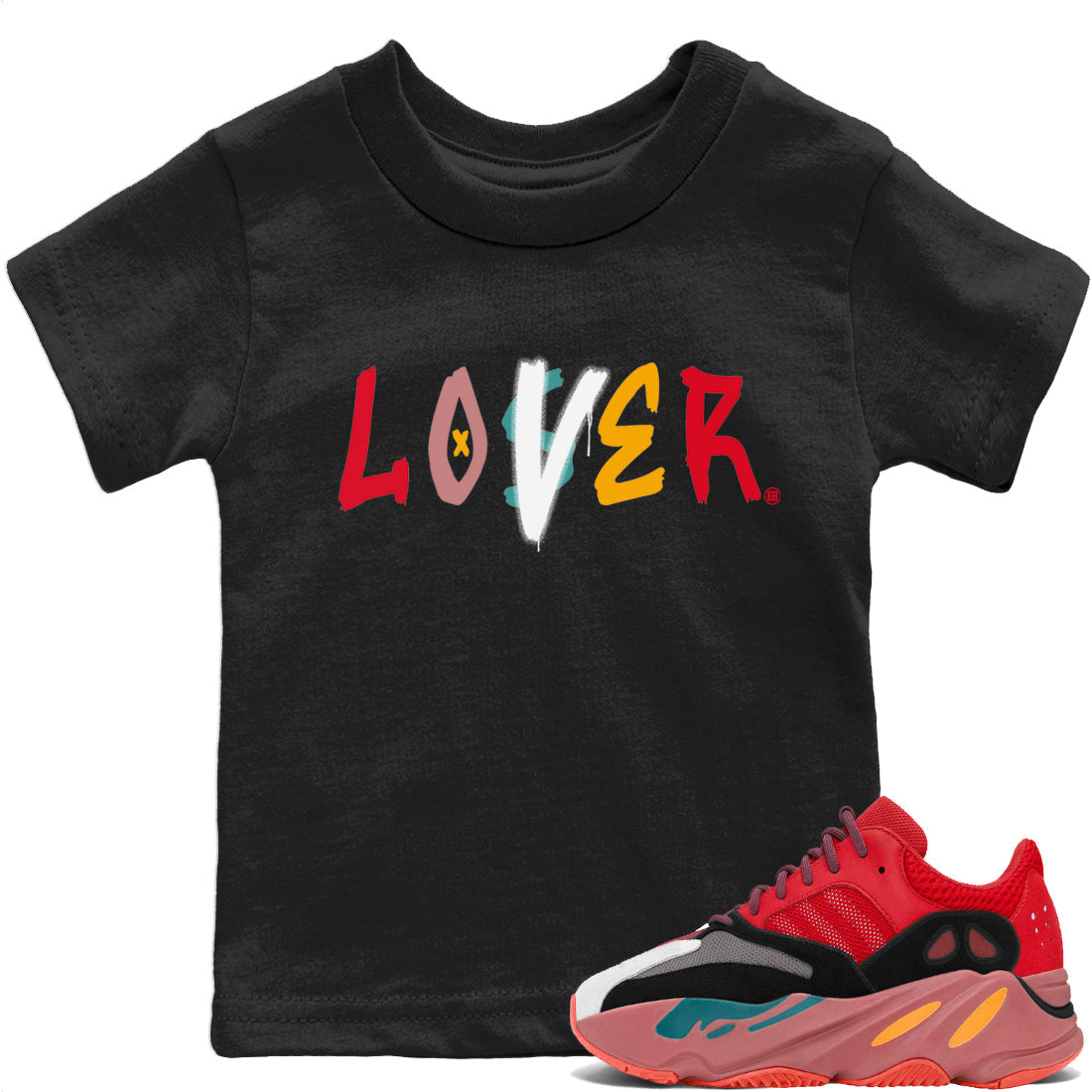 Yeezy 700 Hi-Res Red Shirt To Match Jordans Loser Lover Sneaker Tees Yeezy 700 Hi-Res Red Drip Gear Zone Sneaker Matching Clothing Kids Shirts