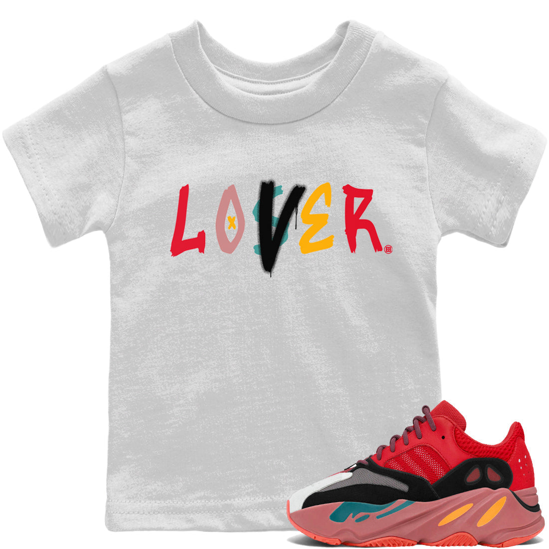 Yeezy 700 Hi-Res Red Shirt To Match Jordans Loser Lover Sneaker Tees Yeezy 700 Hi-Res Red Drip Gear Zone Sneaker Matching Clothing Kids Shirts