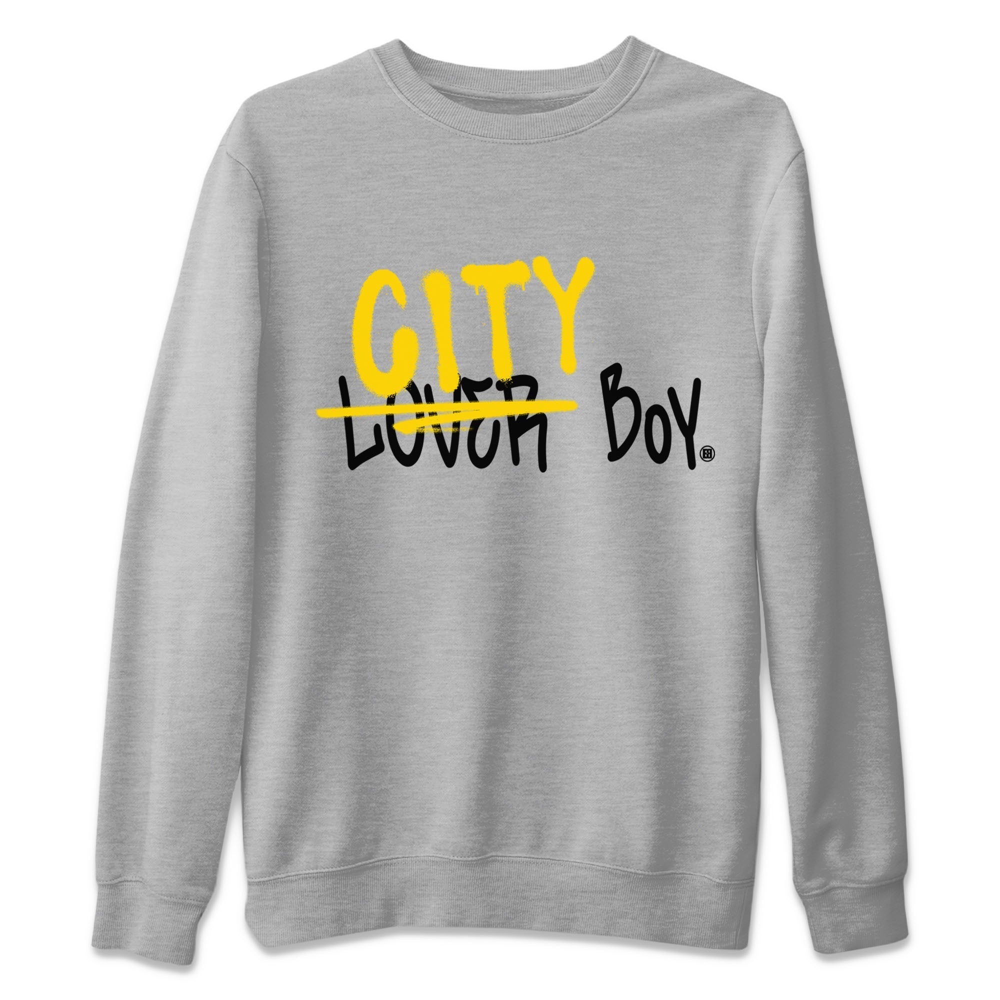 Air Jordan 4 Thunder Sneaker Match Tees Loser X City Boy Streetwear Sneaker Shirt Air Jordan 4 Retro Thunder Tee Unisex Shirts Heather Grey 2