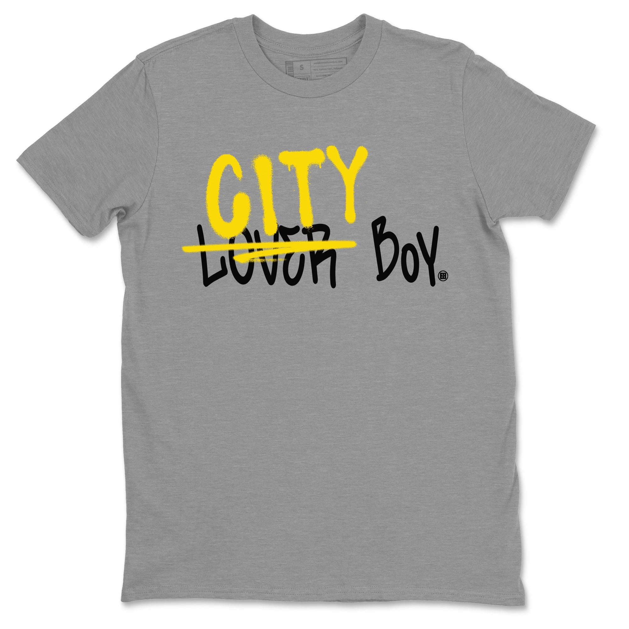 Air Jordan 4 Thunder Sneaker Match Tees Loser X City Boy Streetwear Sneaker Shirt Air Jordan 4 Retro Thunder Tee Unisex Shirts Heather Grey 2