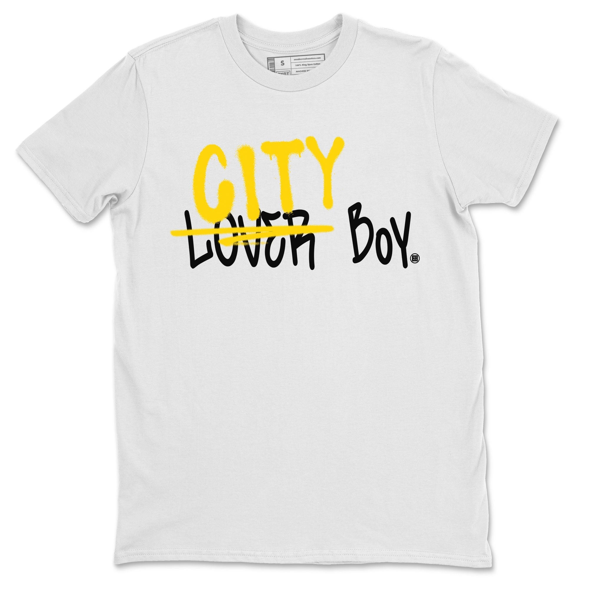 Air Jordan 4 Thunder Sneaker Match Tees Loser X City Boy Streetwear Sneaker Shirt Air Jordan 4 Retro Thunder Tee Unisex Shirts White 2