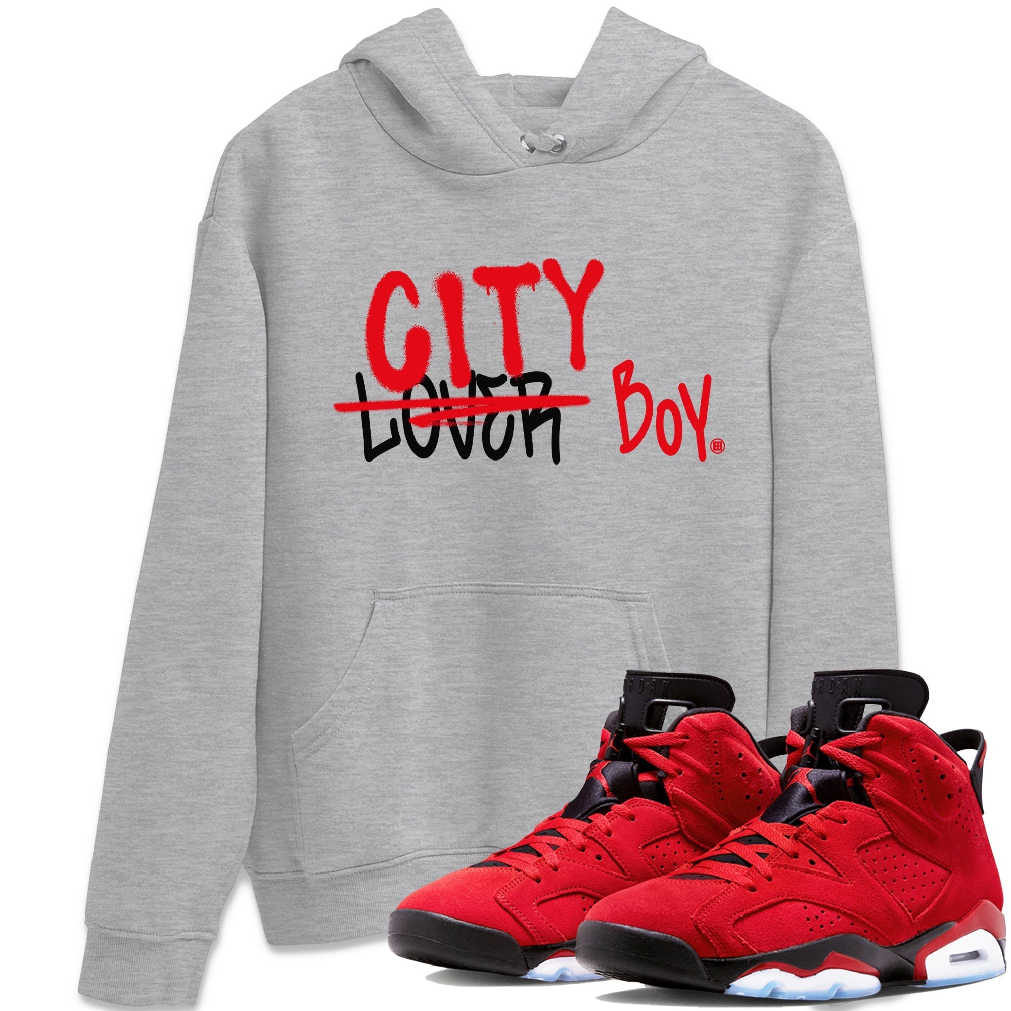 Air Jordan 6 Toro Bravo Sneaker Match Tees Loser X City Boy Streetwear Sneaker Shirt Air Jordan 6 Toro Tees Unisex Shirts Heather Grey 1