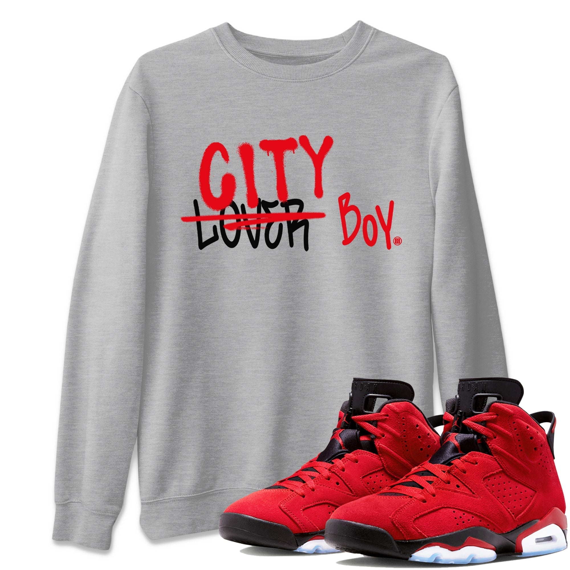 Air Jordan 6 Toro Bravo Sneaker Match Tees Loser X City Boy Streetwear Sneaker Shirt Air Jordan 6 Toro Tees Unisex Shirts Heather Grey 1