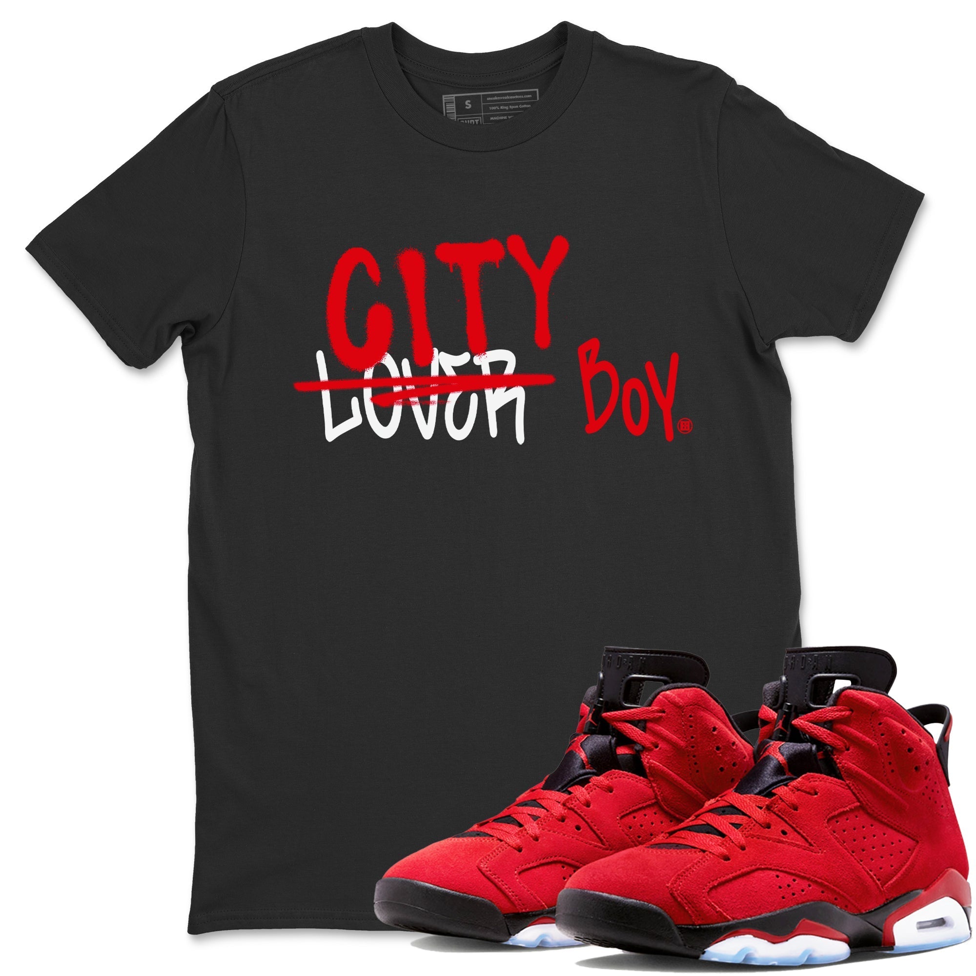 Air Jordan 6 Toro Bravo Sneaker Match Tees Loser X City Boy Streetwear Sneaker Shirt Air Jordan 6 Toro Tees Unisex Shirts Black 1