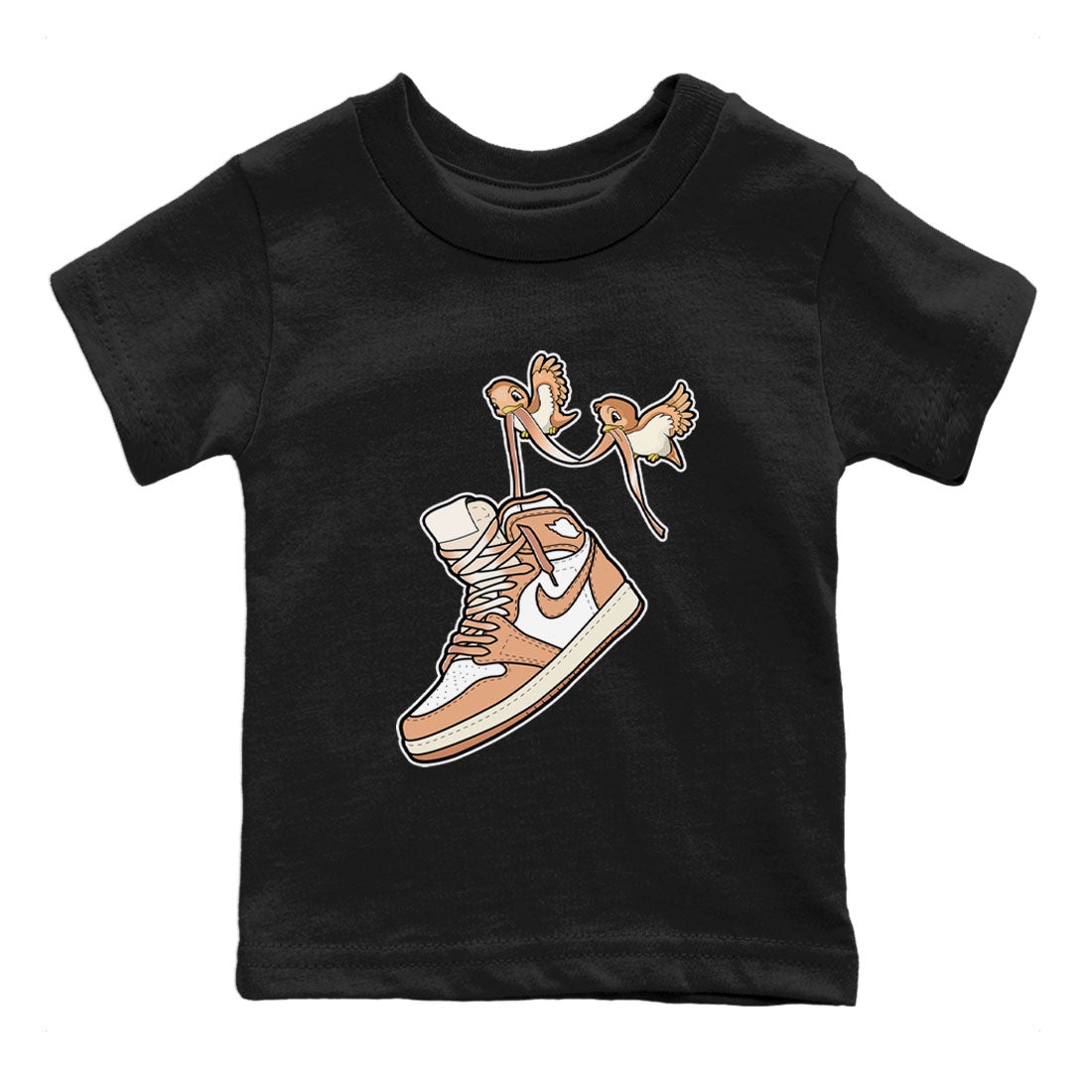 Air Jordan 1 High OG WMNS Praline shirt to match jordans Love Birds Streetwear Sneaker Shirt Air Jordan 1 Praline Drip Gear Zone Sneaker Matching Clothing Baby Toddler Black 1 T-Shirt