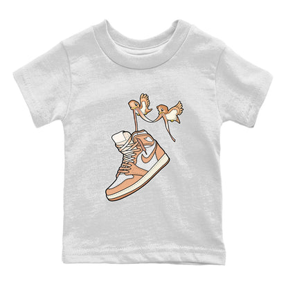 Air Jordan 1 High OG WMNS Praline shirt to match jordans Love Birds Streetwear Sneaker Shirt Air Jordan 1 Praline Drip Gear Zone Sneaker Matching Clothing Baby Toddler White 2 T-Shirt