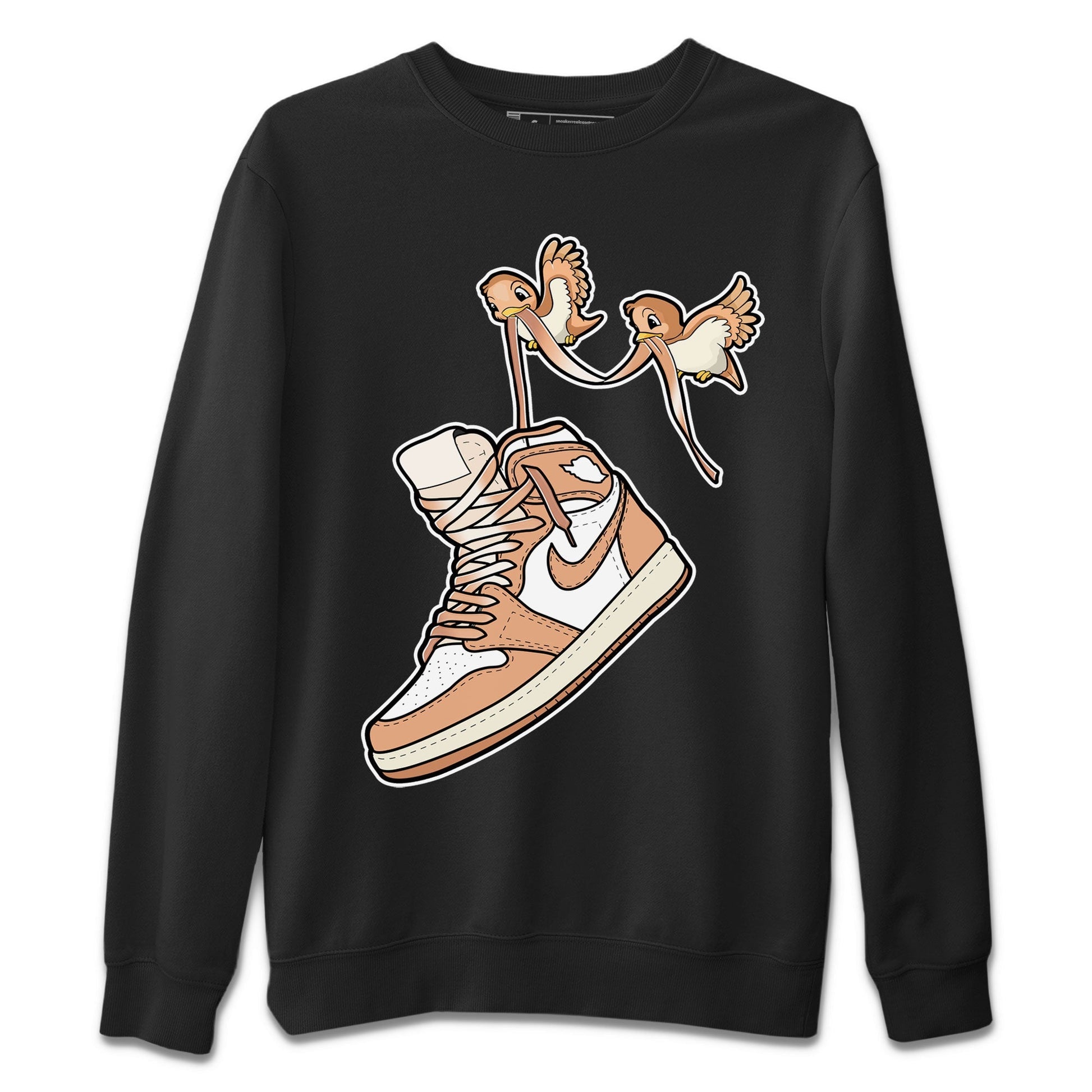 Air Jordan 1 High OG WMNS Praline shirt to match jordans Love Birds Streetwear Sneaker Shirt Air Jordan 1 Praline Drip Gear Zone Sneaker Matching Clothing Unisex Black 2 T-Shirt