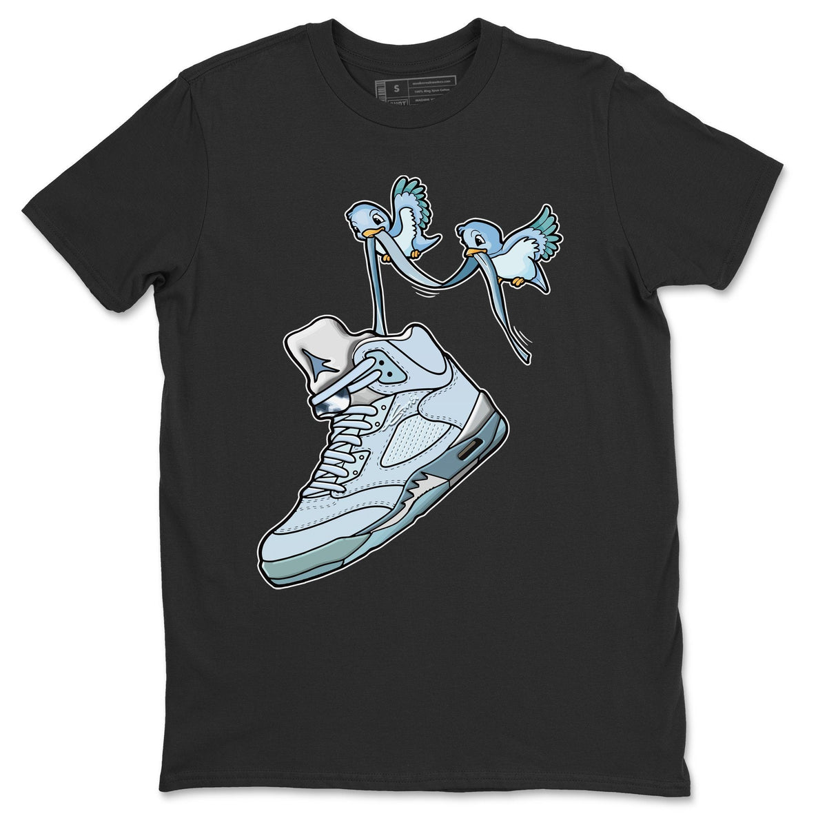 Jordan 5 Blue Bird Shirt To Match Jordans Love Birds Sneaker Tees Jordan 5 Blue Bird Drip Gear Zone Sneaker Matching Clothing Unisex Shirts