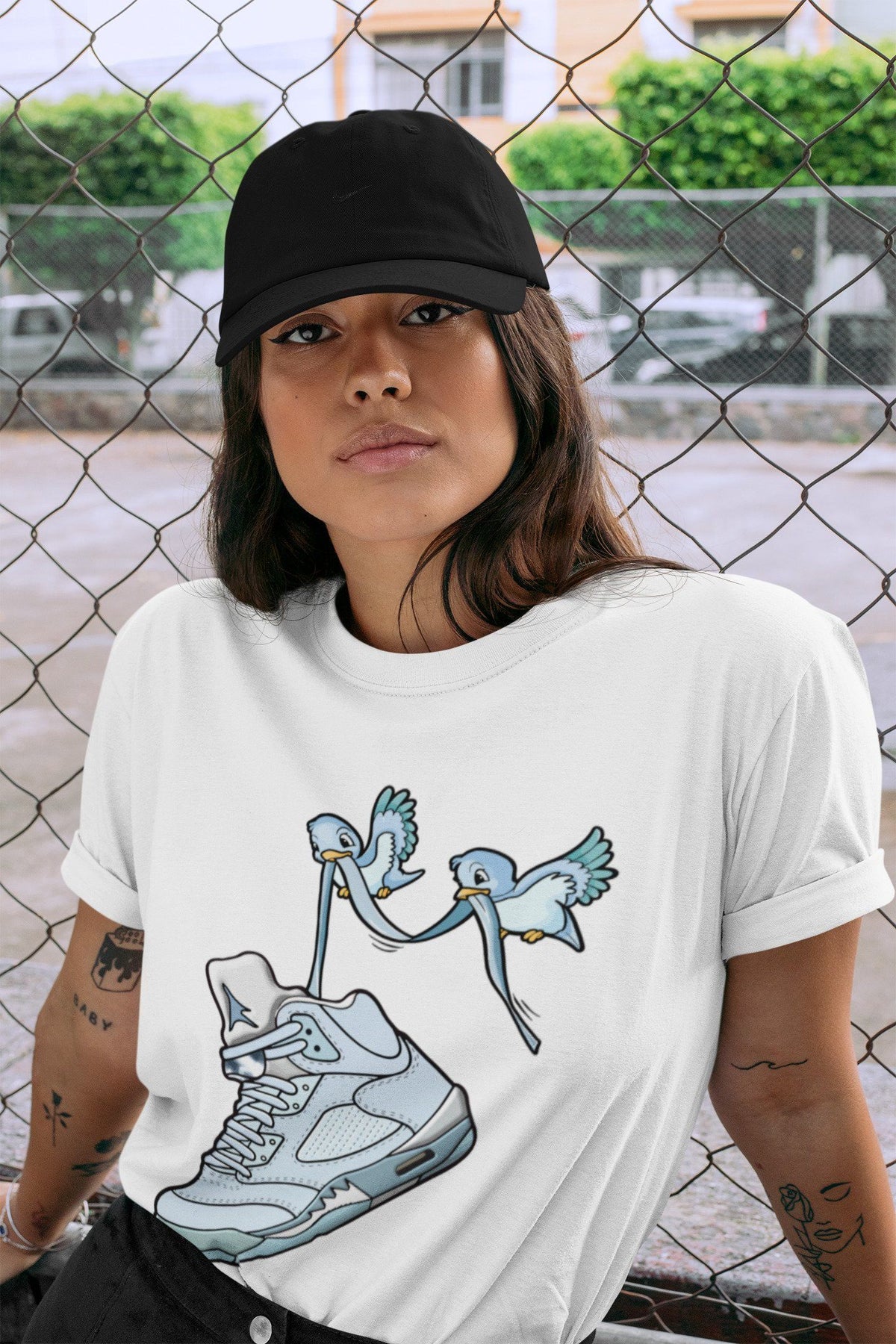 Jordan 5 Blue Bird Shirt To Match Jordans Love Birds Sneaker Tees Jordan 5 Blue Bird Drip Gear Zone Sneaker Matching Clothing Unisex Shirts