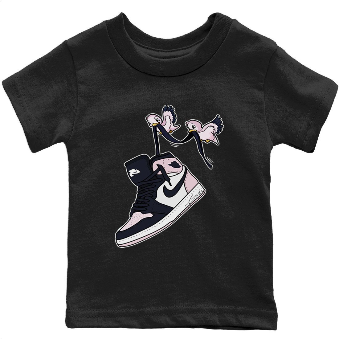 Jordan 1 Atmosphere Sneaker Match Tees Love Birds Sneaker Tees Jordan 1 Atmosphere Jordan to match sneaker T-Shirt Kids Shirts