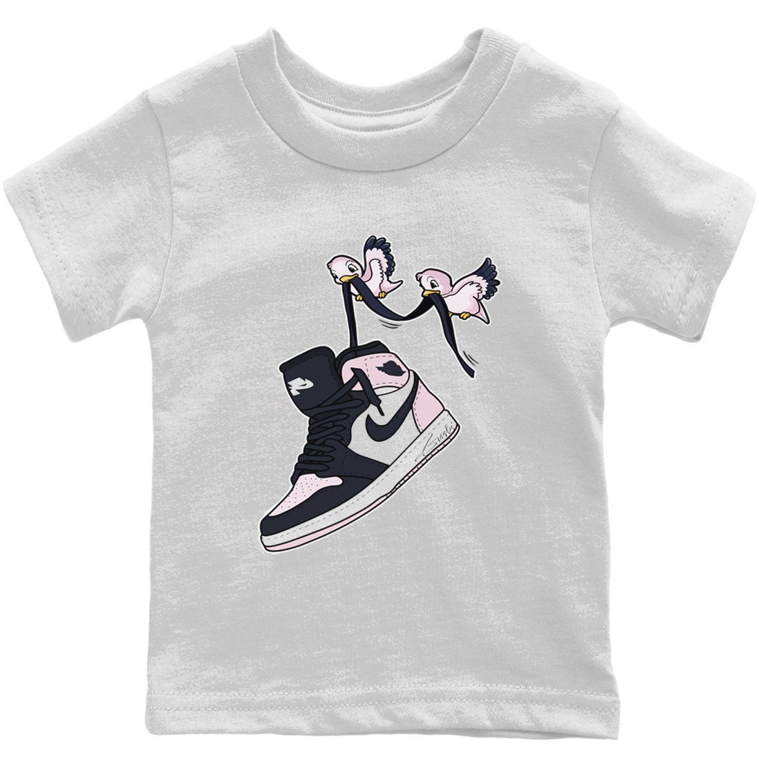 Jordan 1 Atmosphere Sneaker Match Tees Love Birds Sneaker Tees Jordan 1 Atmosphere Jordan to match sneaker T-Shirt Kids Shirts
