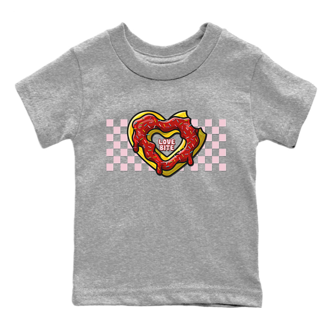 Air Force 1 Valentines Day Sneaker Match Tees Love Bite Sneaker Tees Air Force 1 Valentines Day Jordan to match sneaker T-Shirt Kids Shirts