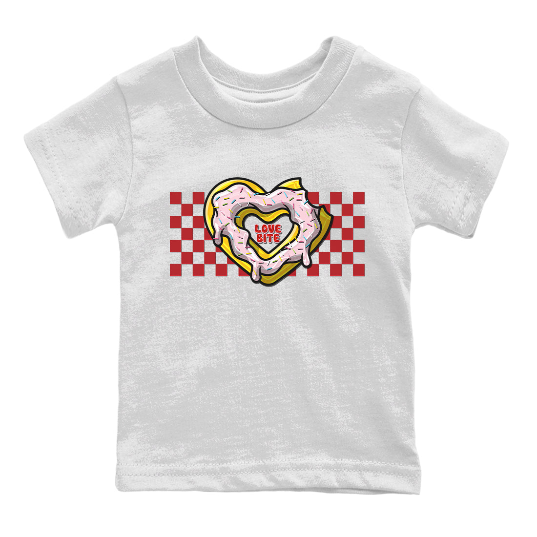 Air Force 1 Valentines Day Sneaker Match Tees Love Bite Sneaker Tees Air Force 1 Valentines Day Jordan to match sneaker T-Shirt Kids Shirts