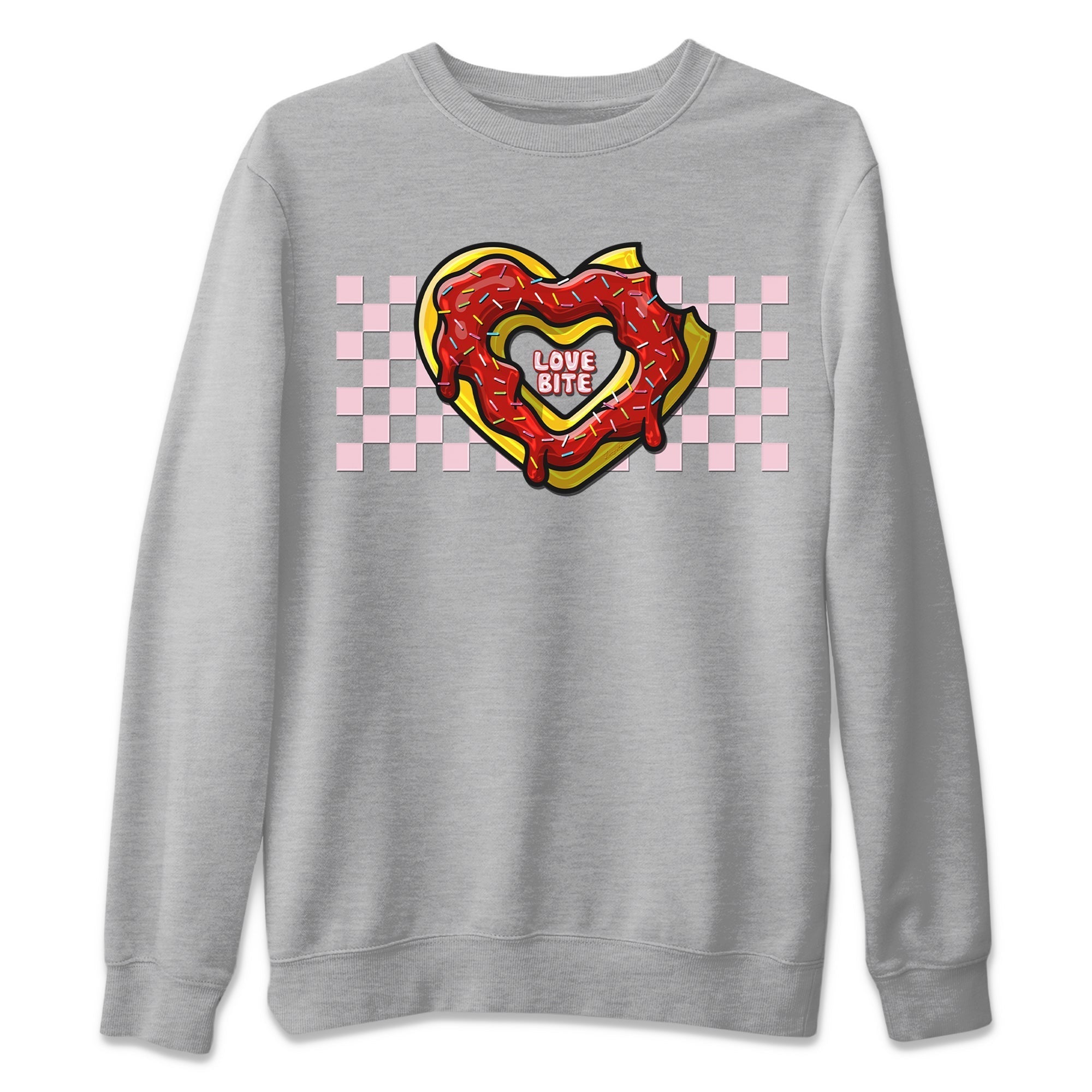 Air Force 1 Valentines Day Sneaker Match Tees Love Bite Sneaker Tees Air Force 1 Valentines Day Jordan to match sneaker T-Shirt Crew Neck Shirts