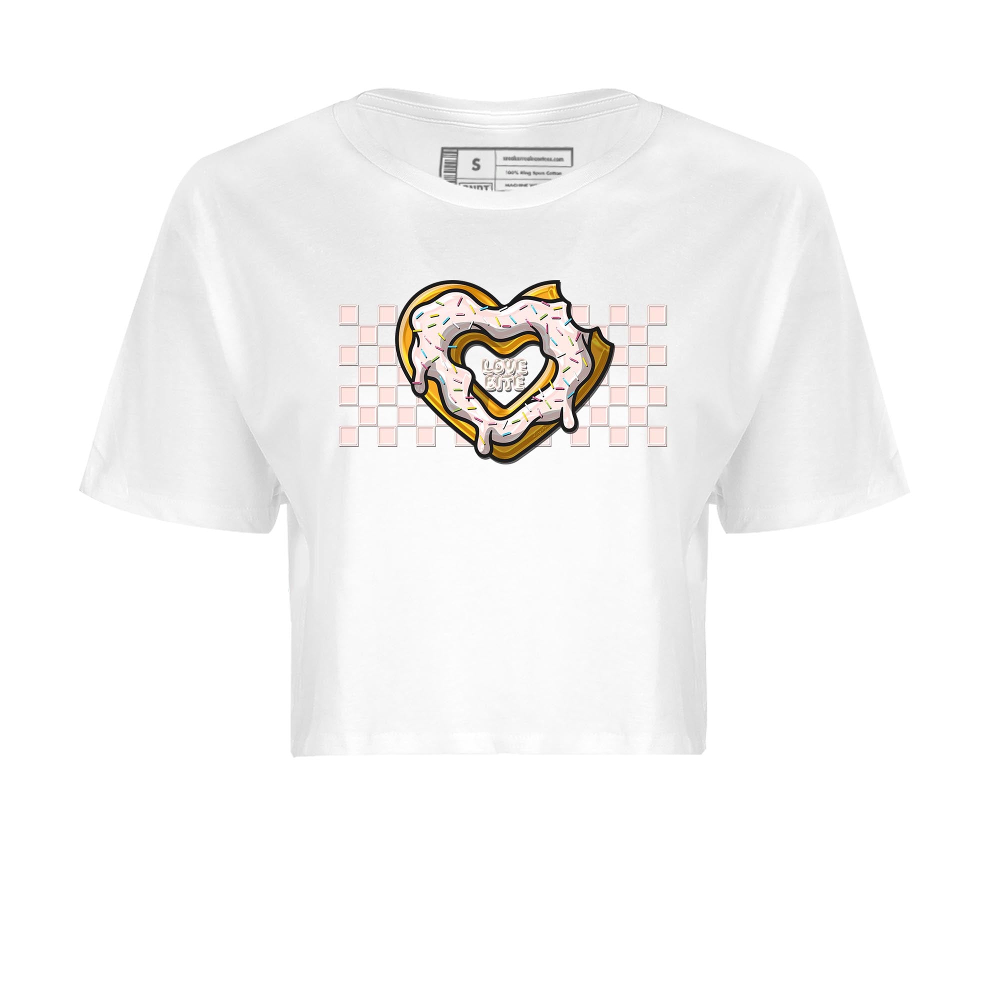 Air Jordan 1 Washed Pink Sneaker Match Tees Love Bite Streetwear Sneaker Shirt AJ1 Washed Pink Sneaker Release Tees Women's Shirts White 2