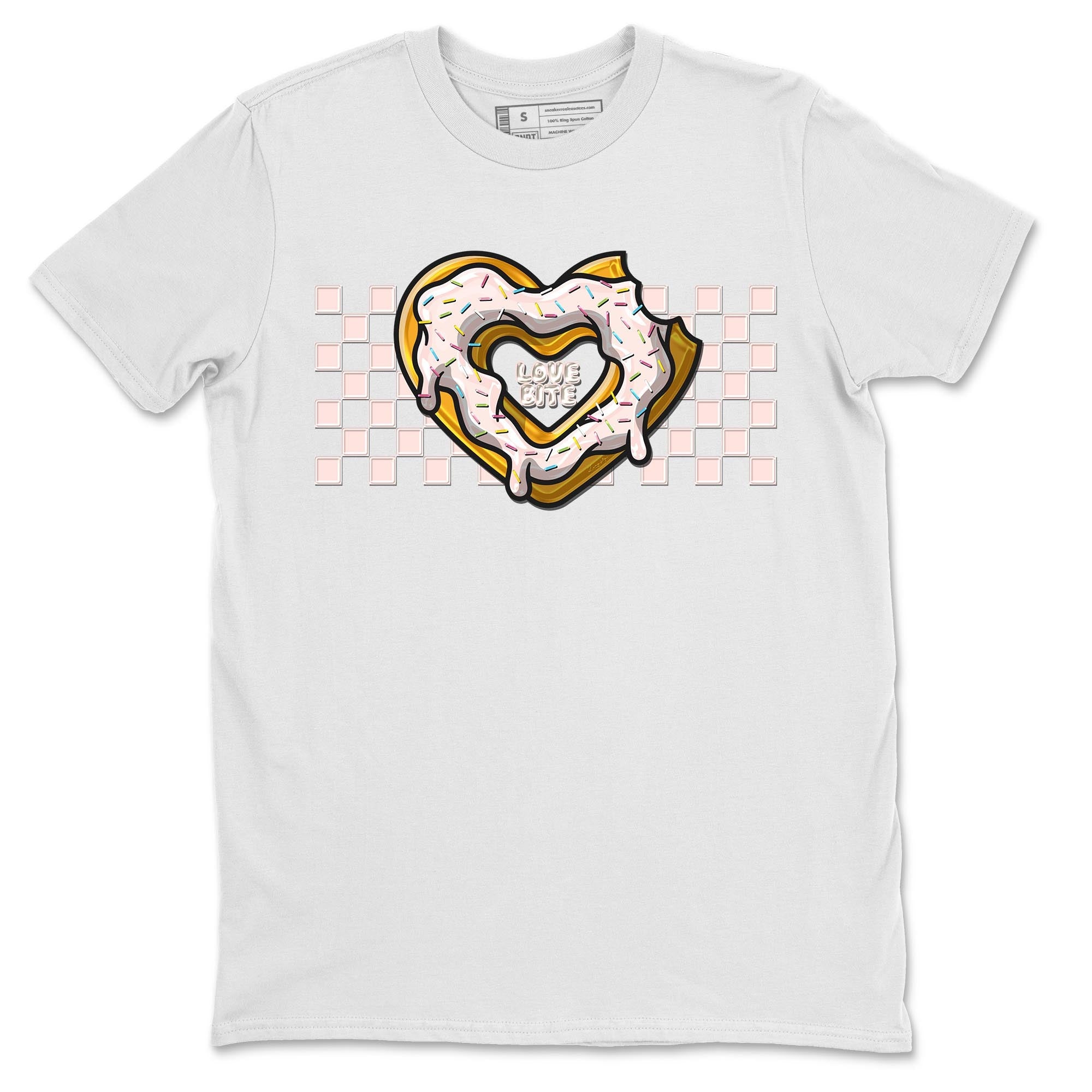 Air Jordan 1 Washed Pink Sneaker Match Tees Love Bite Streetwear Sneaker Shirt AJ1 Washed Pink Sneaker Release Tees Unisex Shirts White 2
