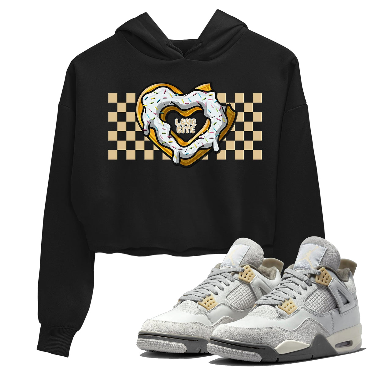 Jordan 4 Craft Sneaker Matching T-Shirt Love Bite Sneaker Tees Jordan 4 Craft Sneaker Release Tees Women's Shirts