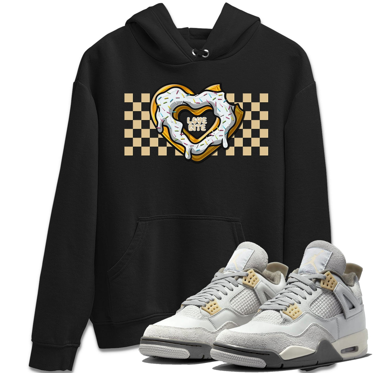 Jordan 4 Craft Sneaker Matching T-Shirt Love Bite Sneaker Tees Jordan 4 Craft Sneaker Release Tees Crew Neck Tees