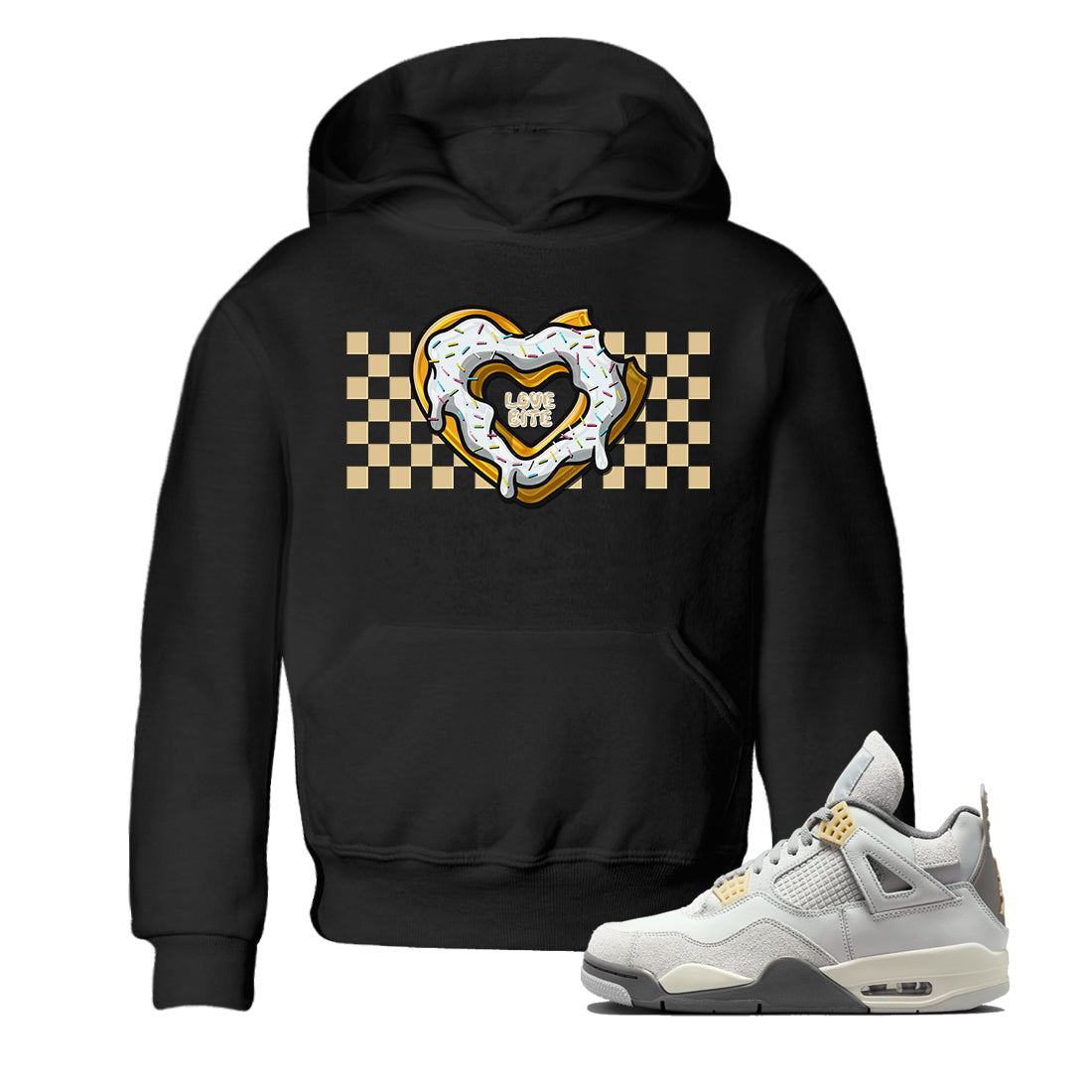 Jordan 4 Craft Sneaker Matching T-Shirt Love Bite Sneaker Tees Jordan 4 Craft Sneaker Release Tees Kids Shirts