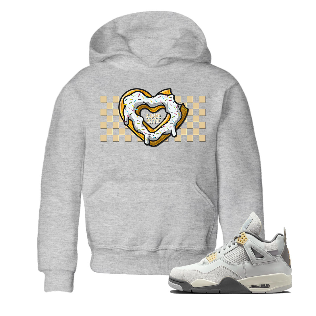 Jordan 4 Craft Sneaker Matching T-Shirt Love Bite Sneaker Tees Jordan 4 Craft Sneaker Release Tees Kids Shirts