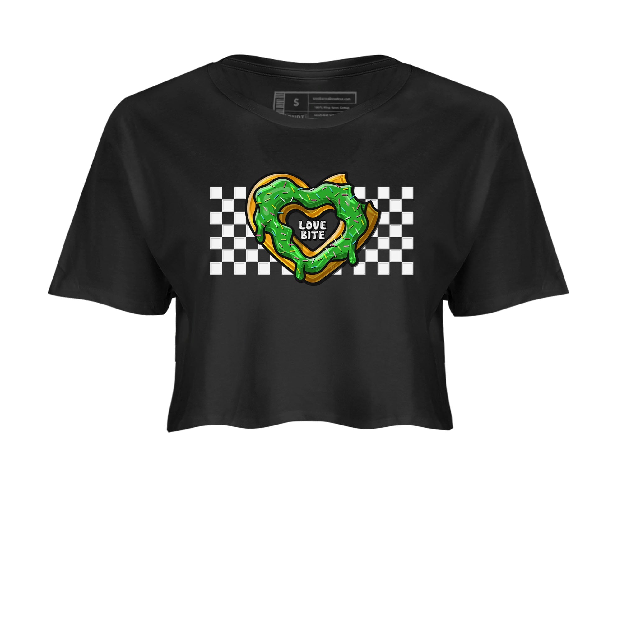 5s Lucky Green shirt to match jordans Love Bite sneaker tees Air Jordan 5 Lucky Green Drip Gear Zone Black 2 crop length shirt