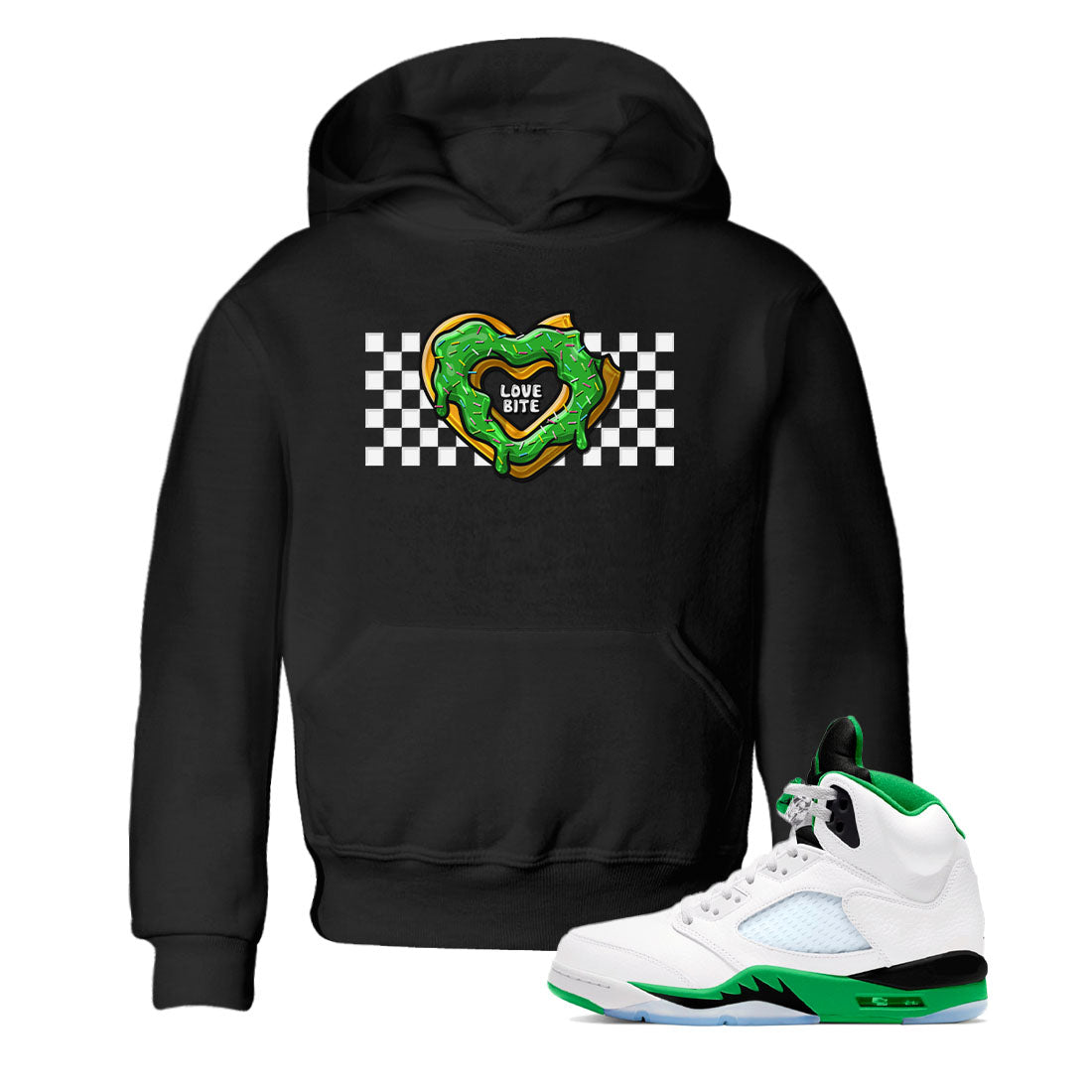 5s Lucky Green shirt to match jordans Love Bite sneaker tees Air Jordan 5 Lucky Green Drip Gear Zone baby toddler Black 1 cotton Shirt