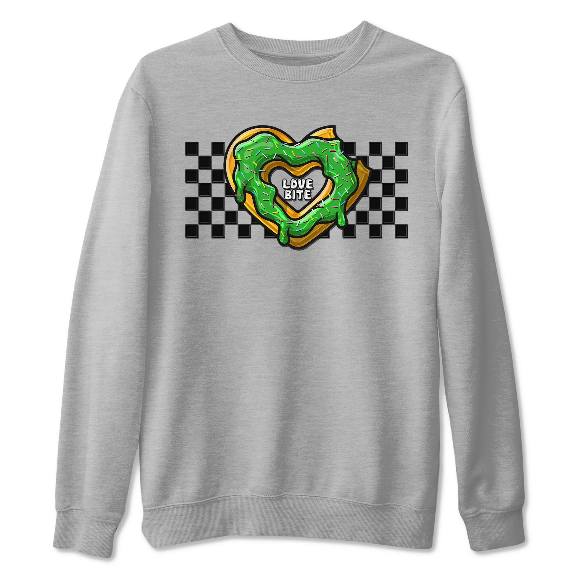 5s Lucky Green shirt to match jordans Love Bite sneaker tees Air Jordan 5 Lucky Green Drip Gear Zone unisex cotton Heather Grey 2 crew neck shirt