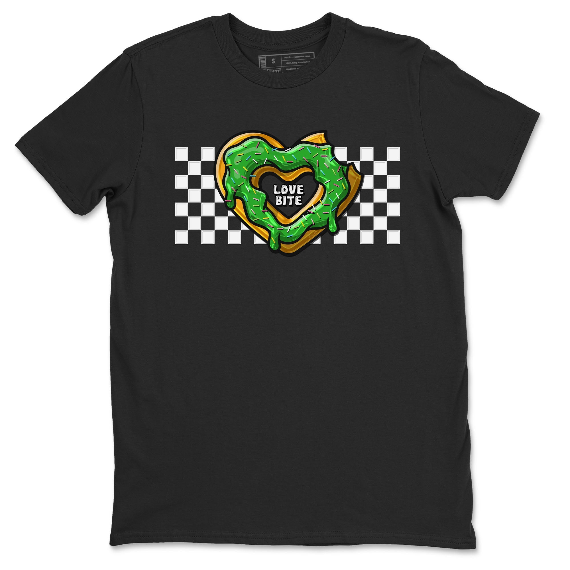 5s Lucky Green shirt to match jordans Love Bite sneaker tees Air Jordan 5 Lucky Green Drip Gear Zone unisex cotton Black 2 crew neck shirt