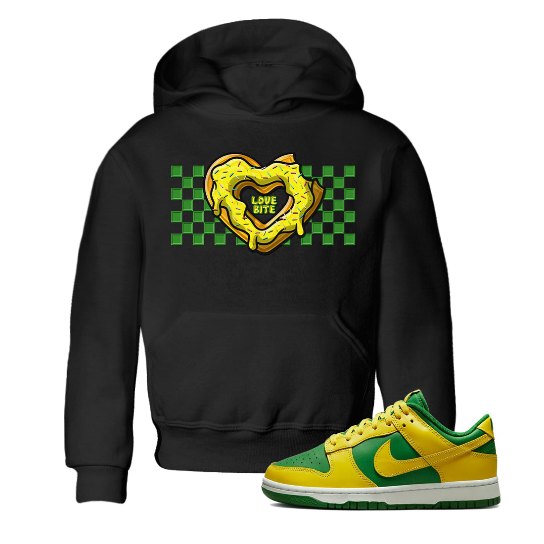 Dunk Reverse Brazil Sneaker Match Tees Love Bite Sneaker Tees Dunk Reverse Brazil Jordan to match sneaker T-Shirt Kids Shirts