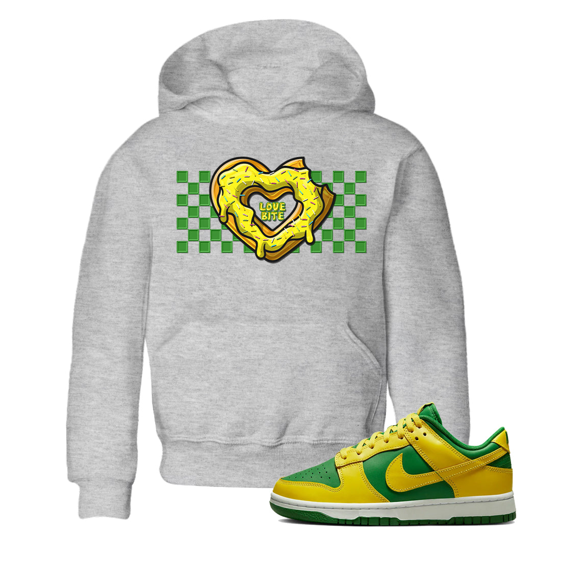 Dunk Reverse Brazil Sneaker Match Tees Love Bite Sneaker Tees Dunk Reverse Brazil Jordan to match sneaker T-Shirt Kids Shirts