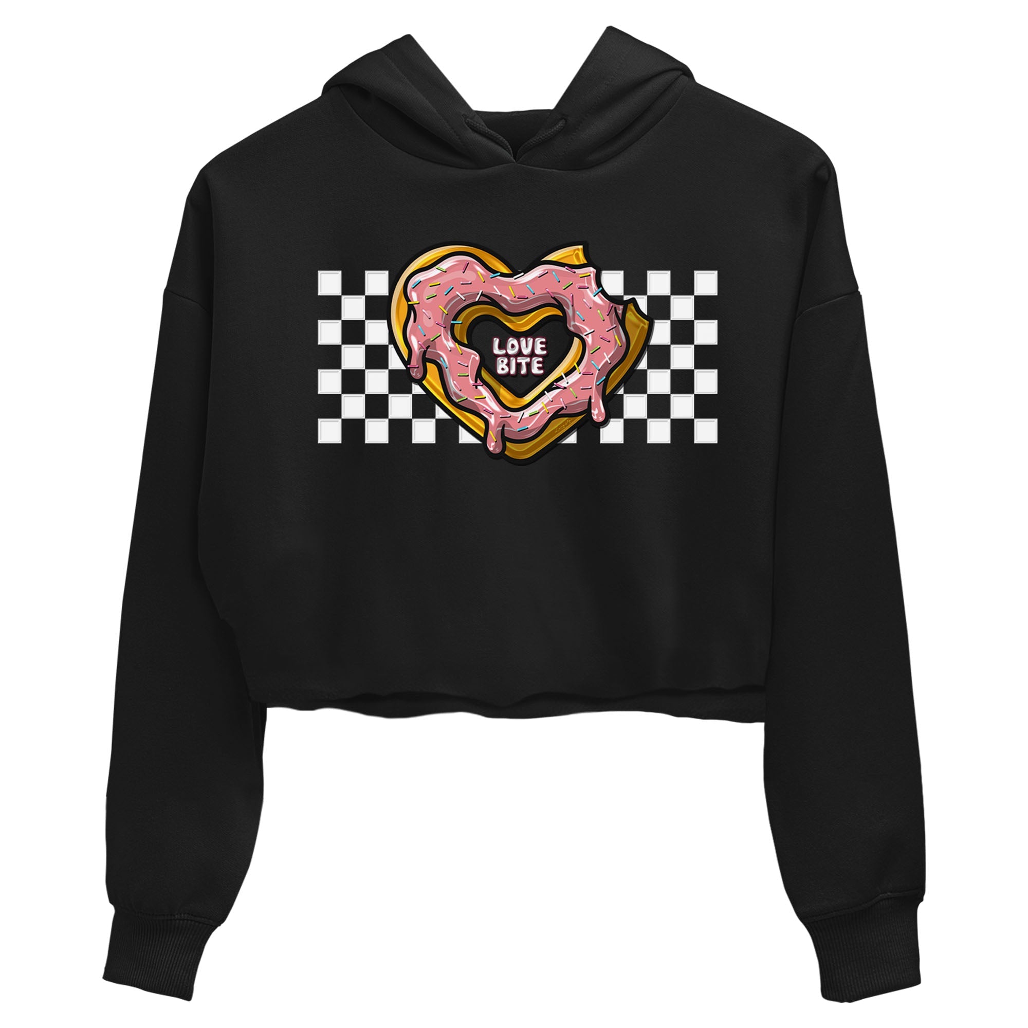 Dunk Valentine's Day shirt to match jordans Love Bite sneaker tees Dunks Valentine's Day Drip Gear Zone Black 2 crop length shirt