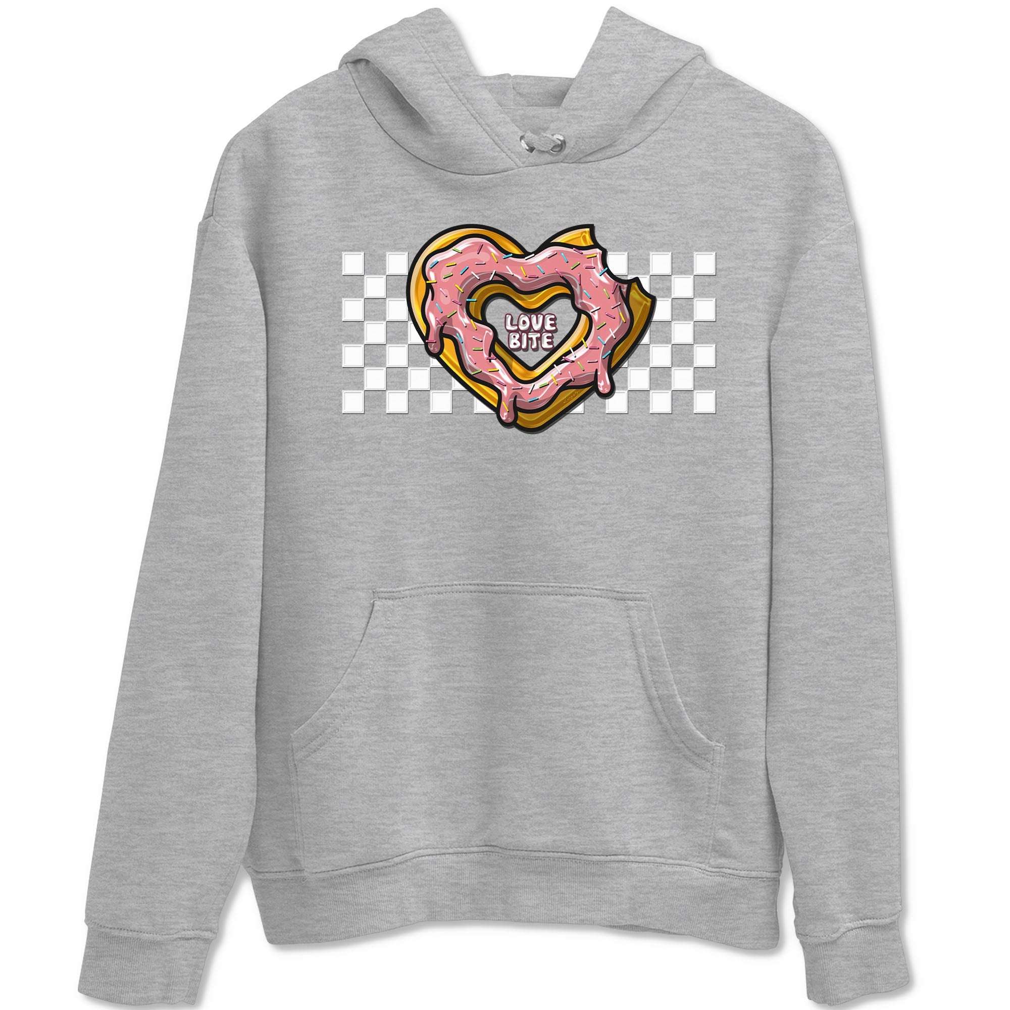 Dunk Valentine's Day shirt to match jordans Love Bite sneaker tees Dunks Valentine's Day Drip Gear Zone unisex cotton Heather Grey 2 crew neck shirt
